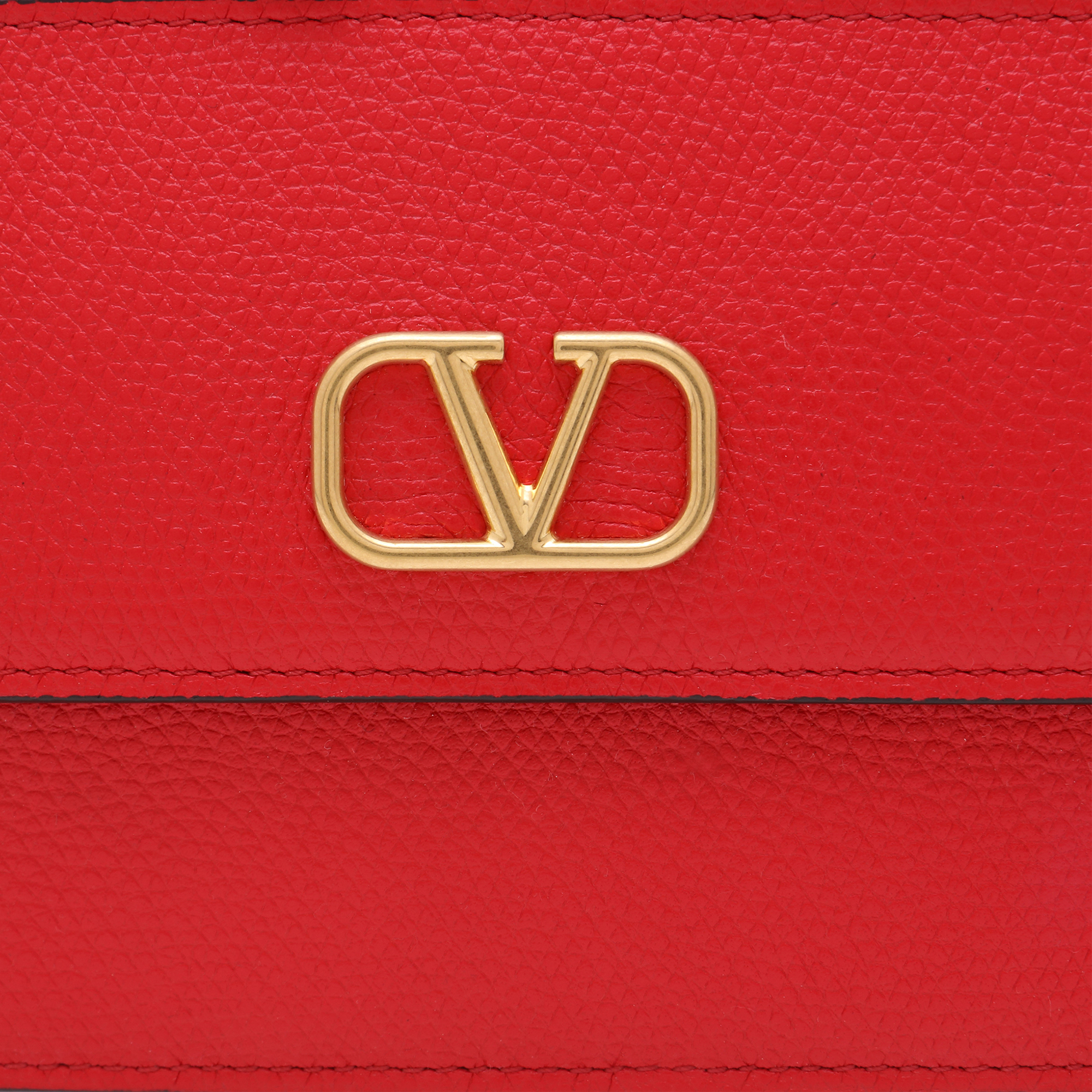 

Vlogo leather cardholder, Red