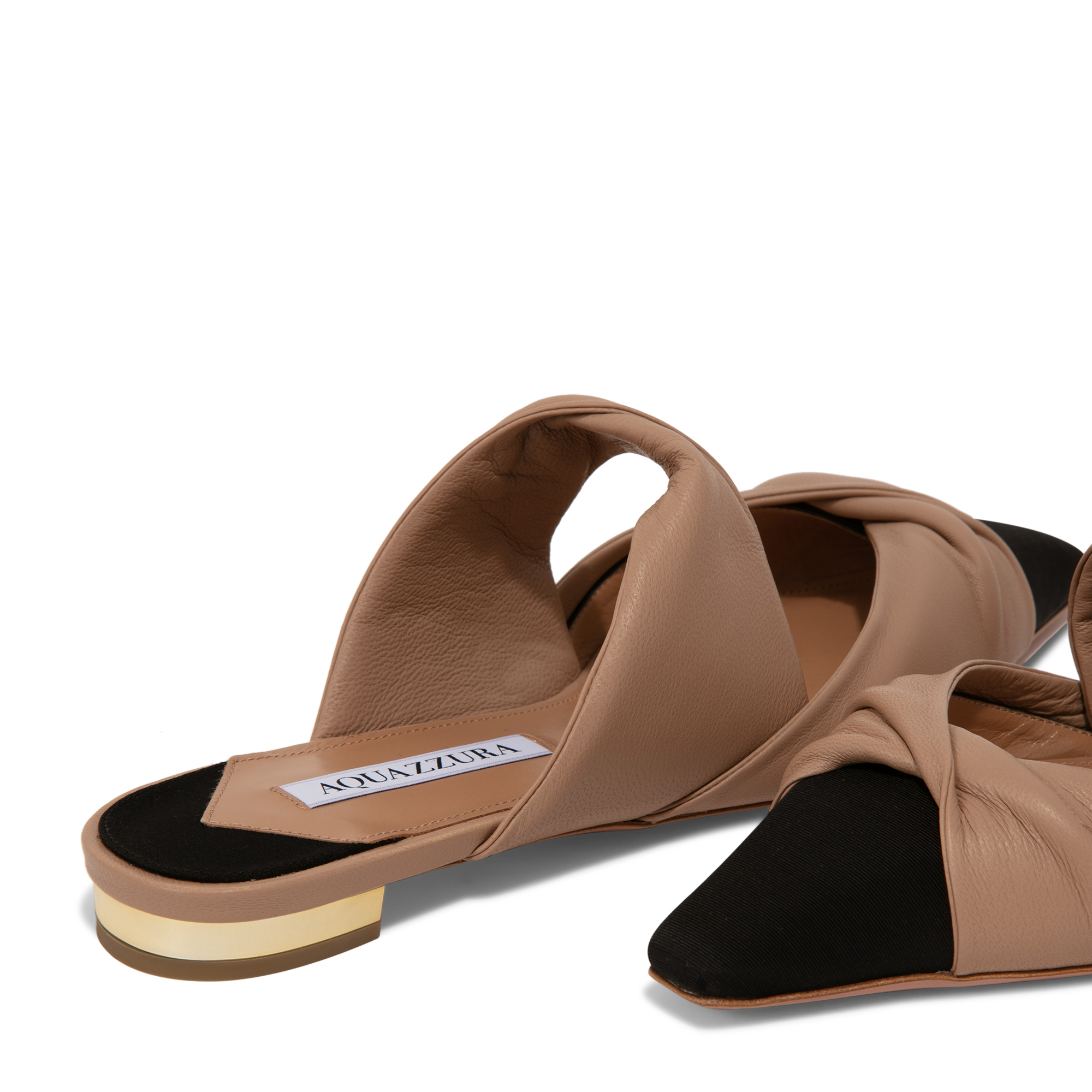 

Twist flat mules, Beige