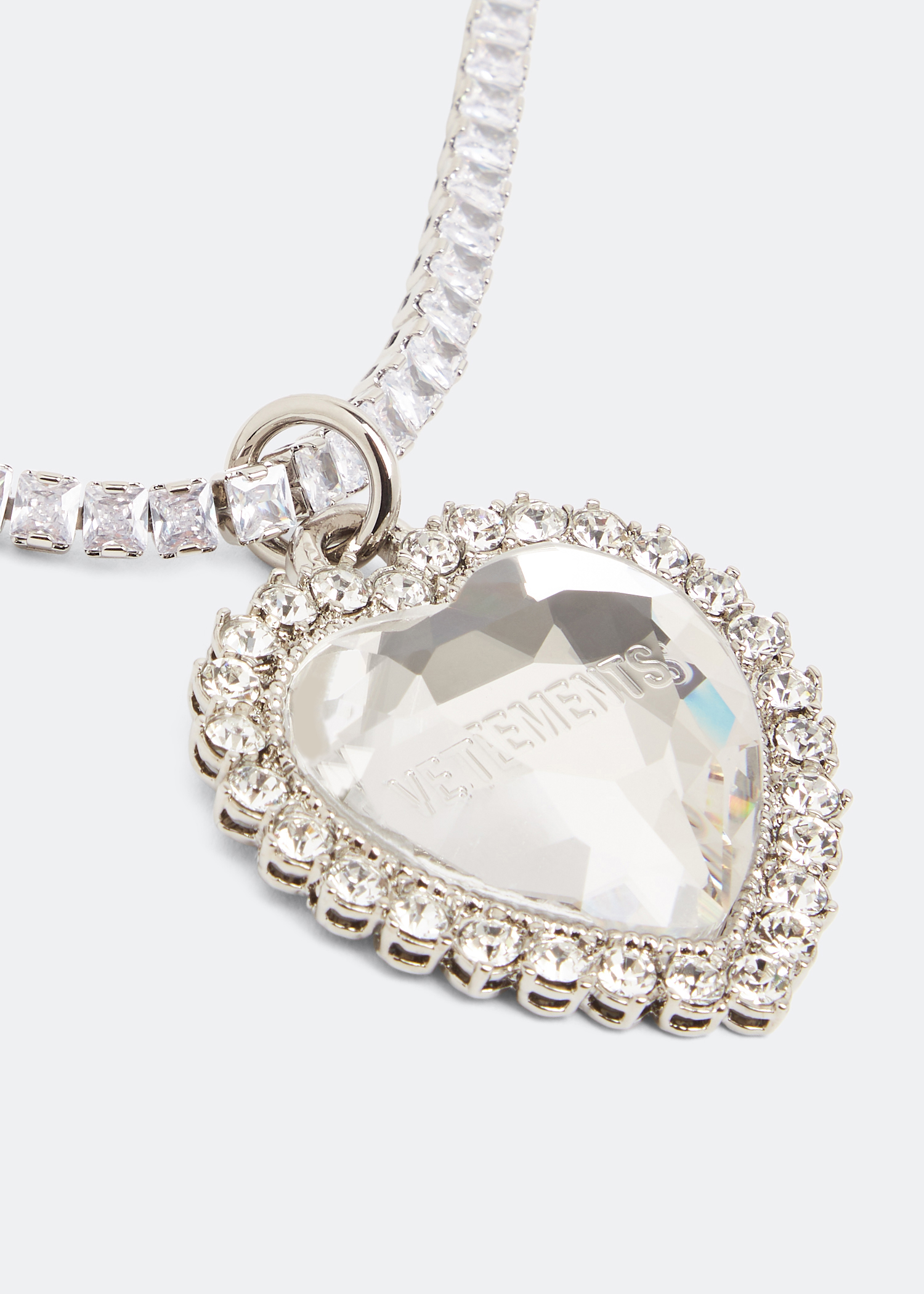 

Crystal Heart necklace, Silver