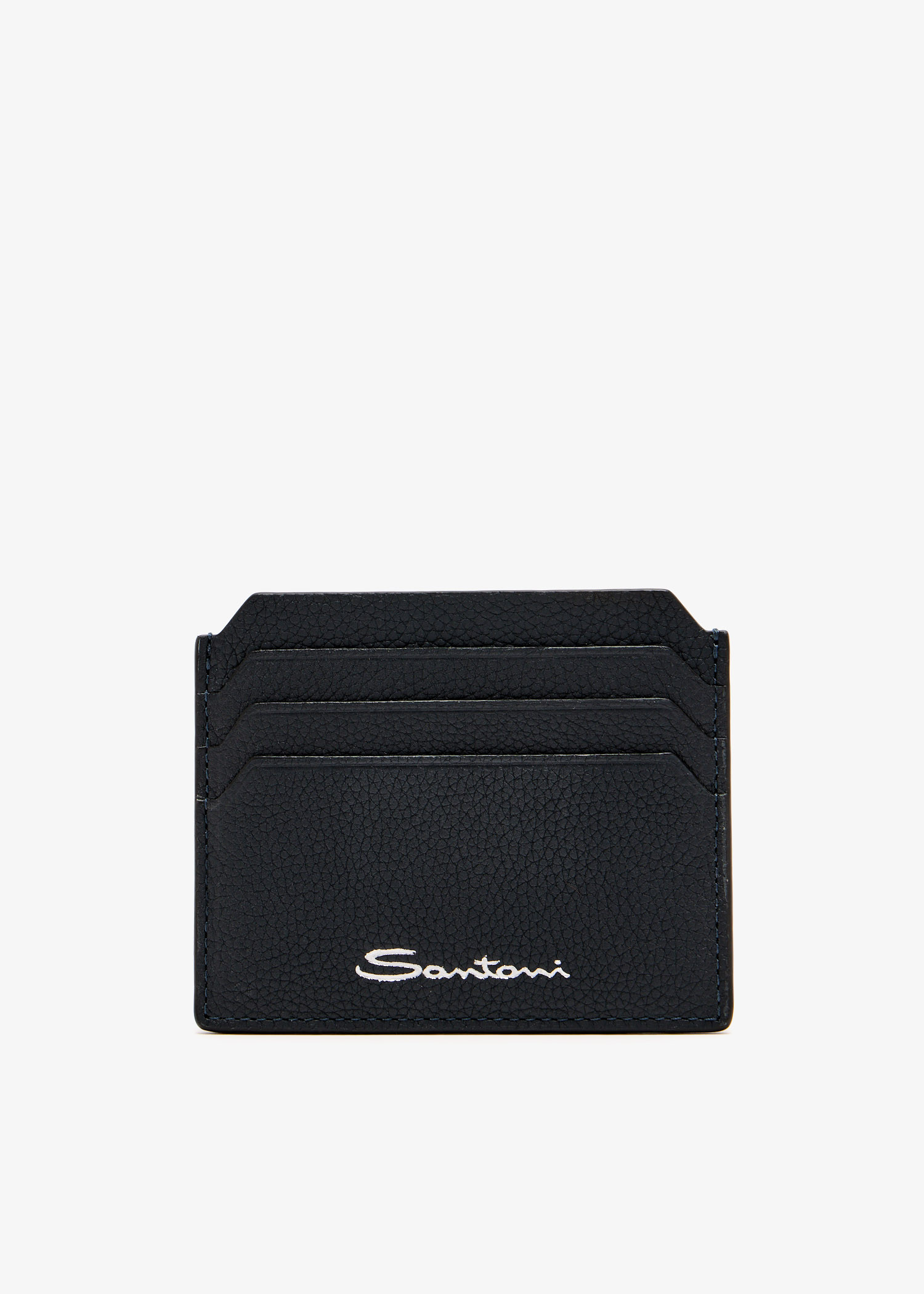 

Leather cardholder, Navy
