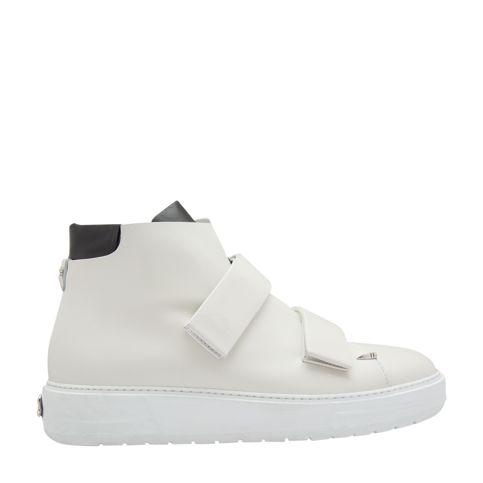 

Leather high-top sneakers, White