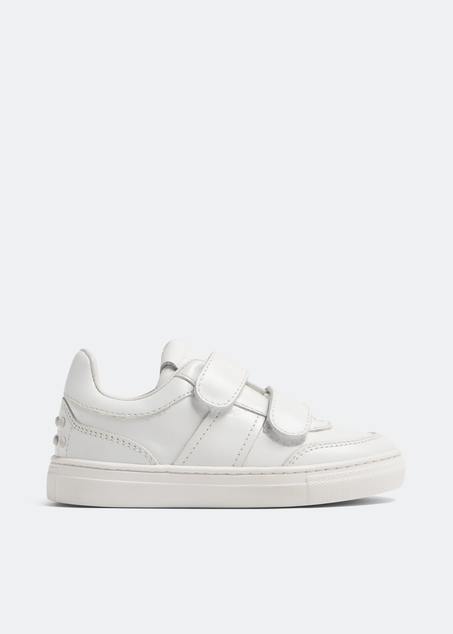 

Junior strap leather sneakers, White