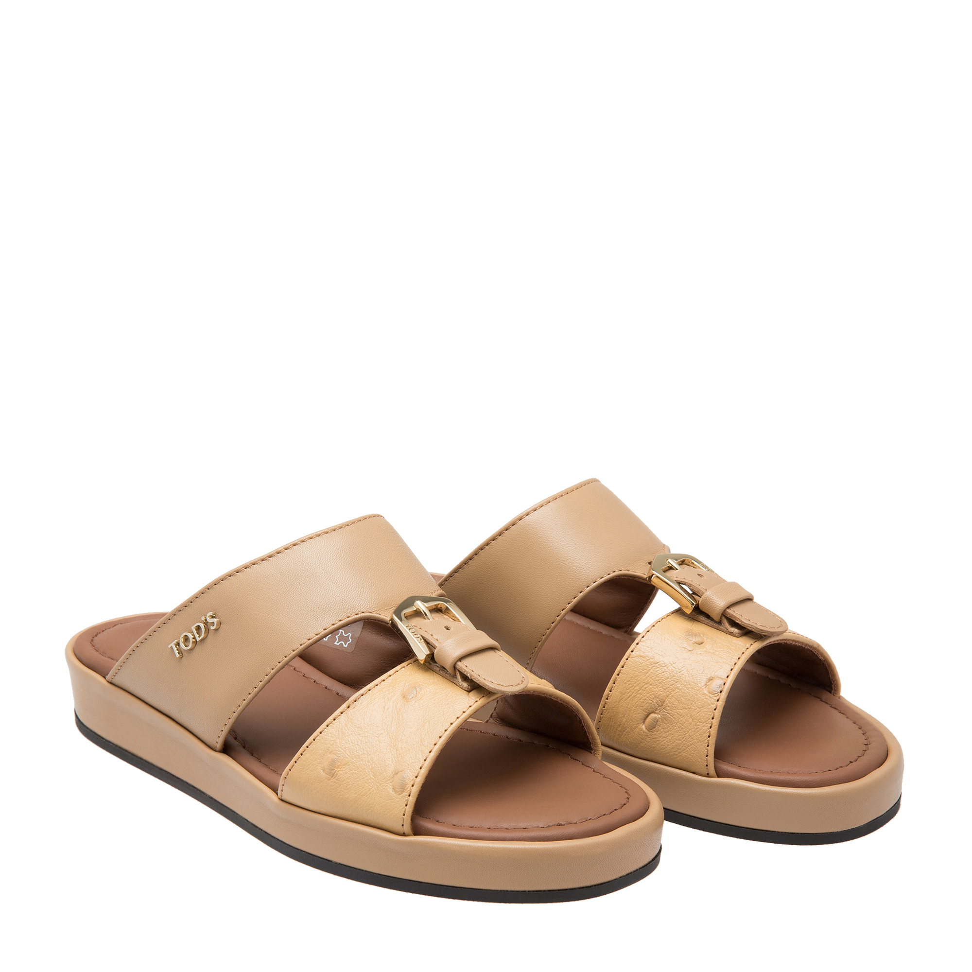 

Leather sandals, Beige