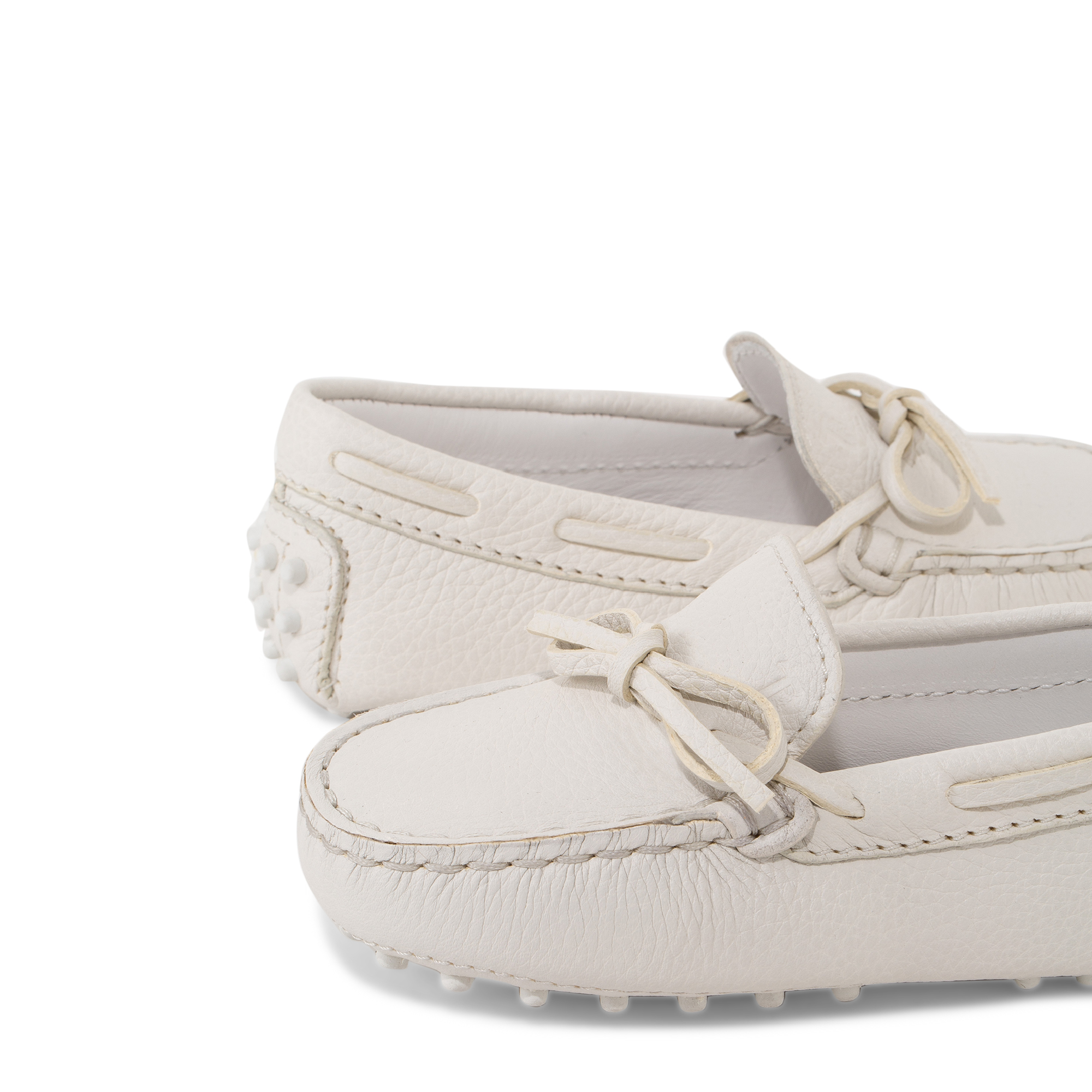 

Gommini leather moccasins, White