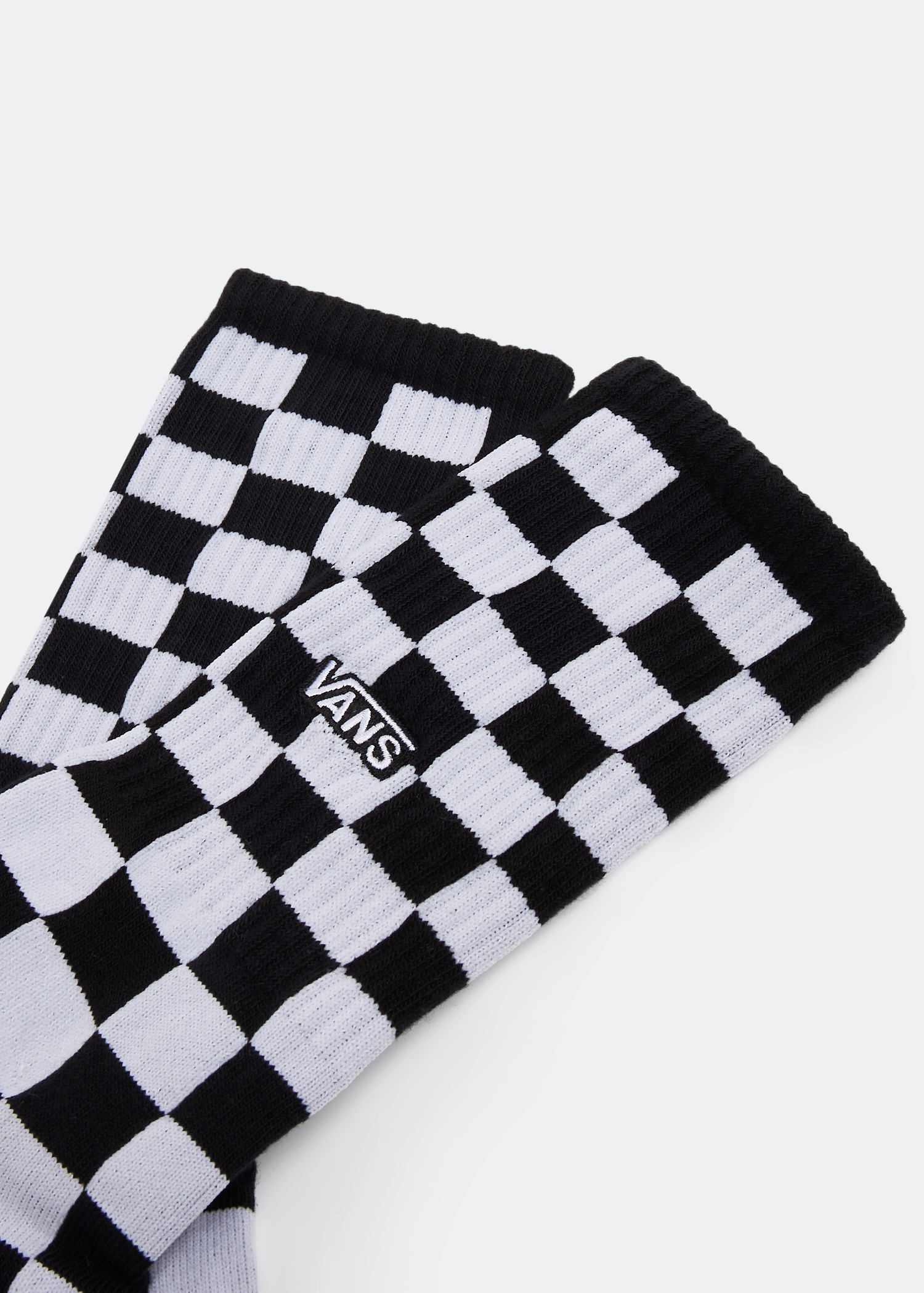 

Checkerboard Crew socks, Black