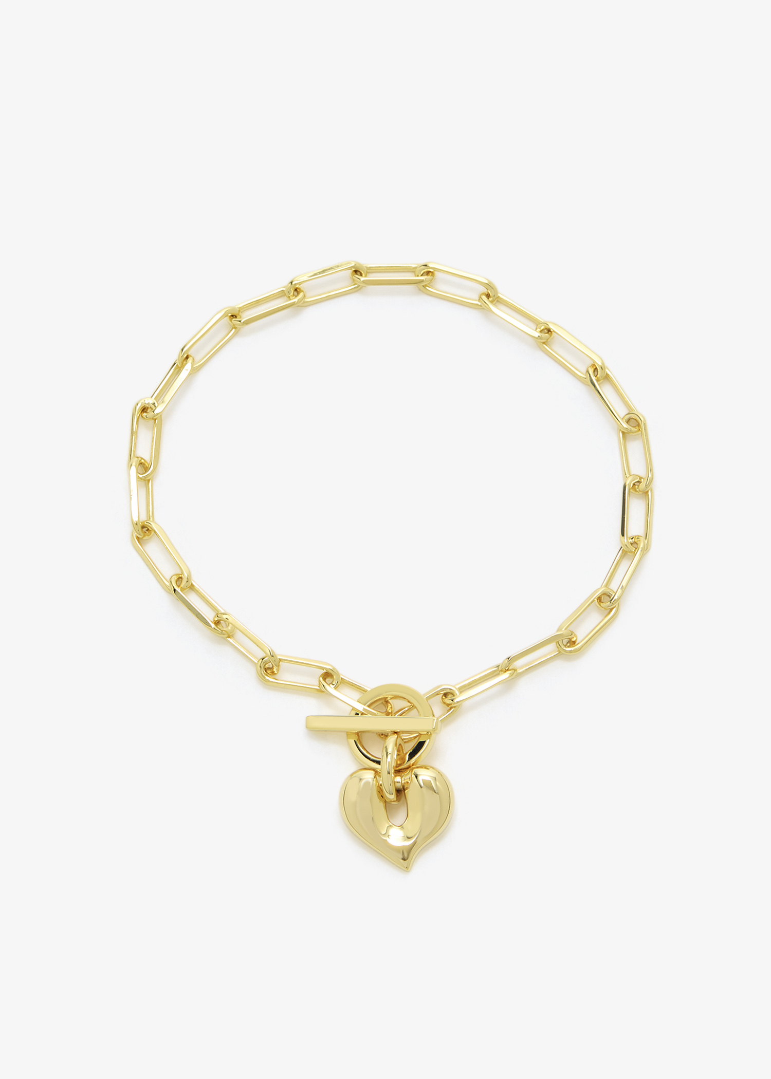 

Molten Heart T-Bar chain bracelet, Gold