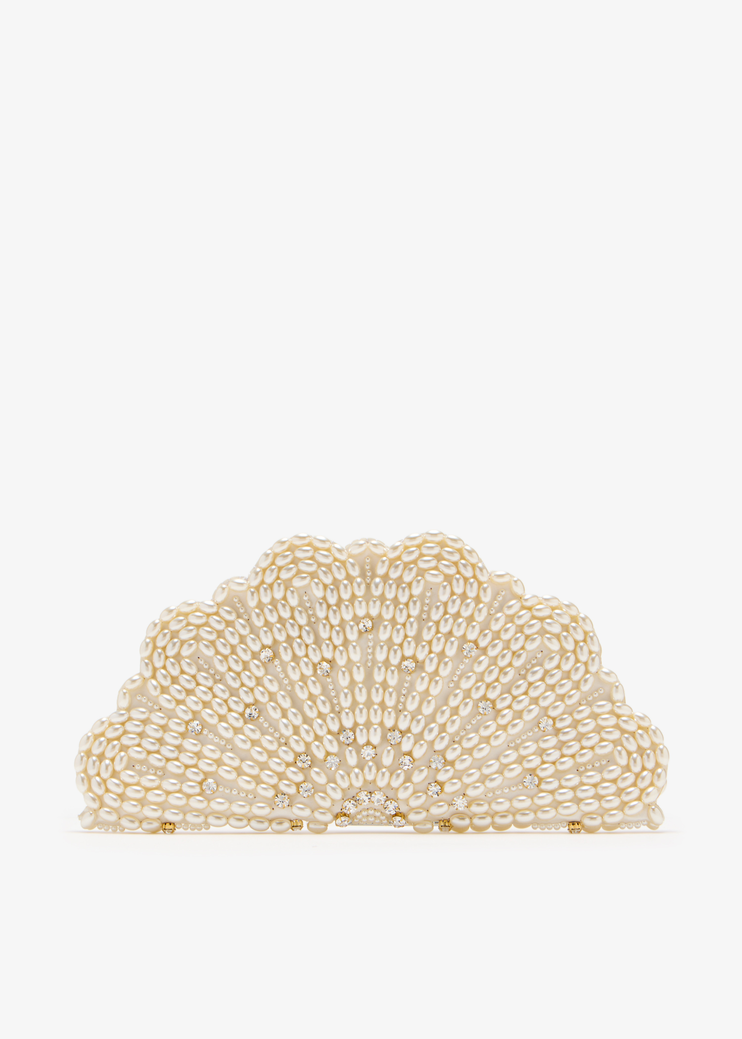 

Valee Etoilee clutch, White