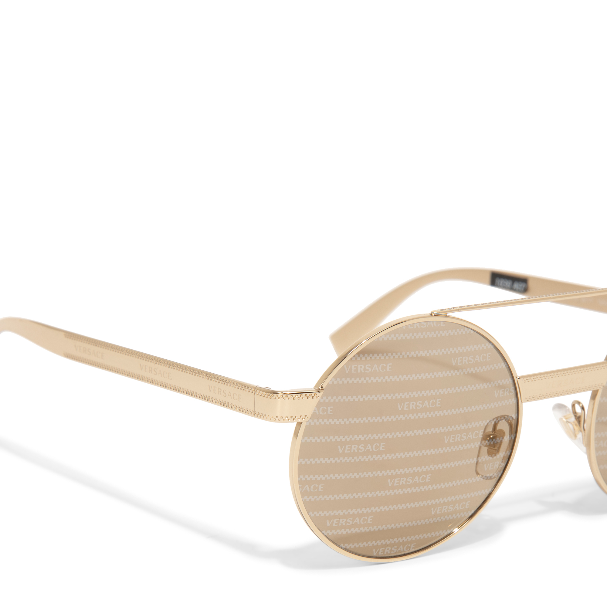 

Retro round-frame sunglasses, Beige