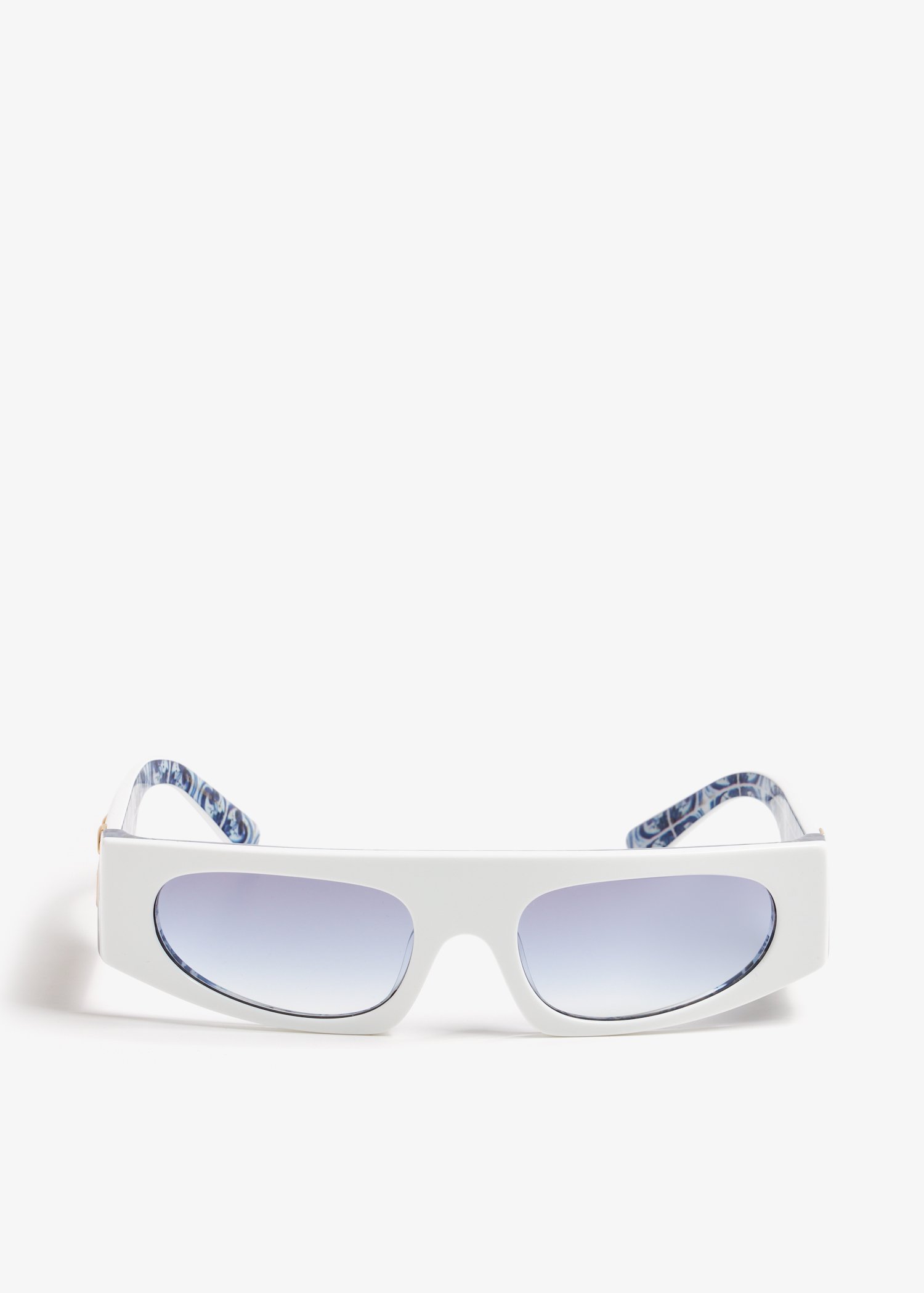 

Majolica-print sunglasses, White