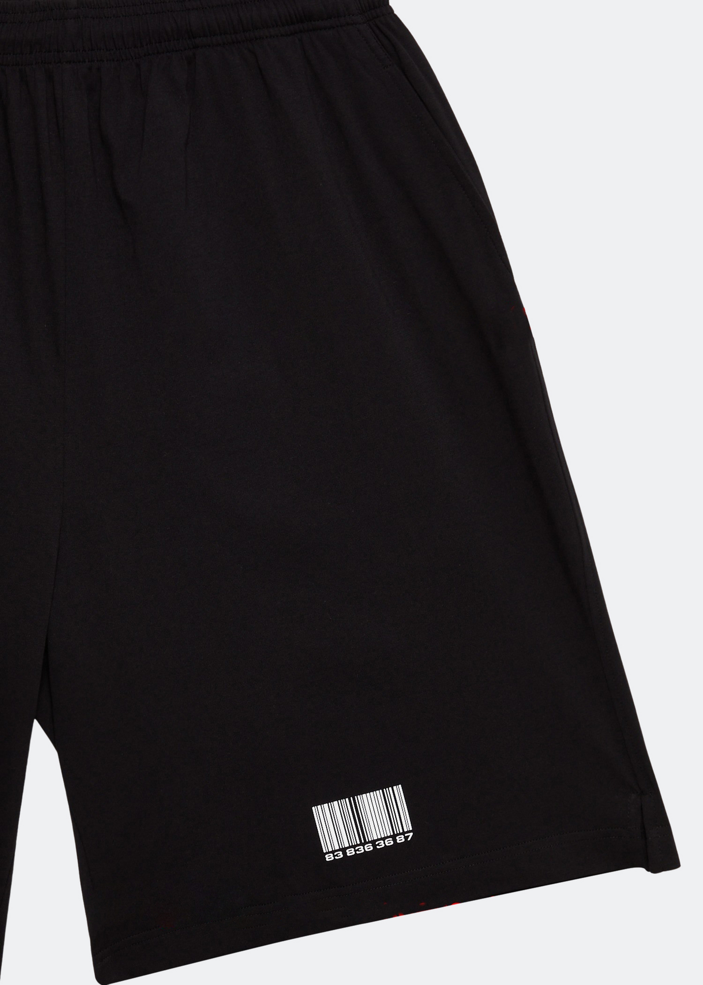 

Barcode logo shorts, Black