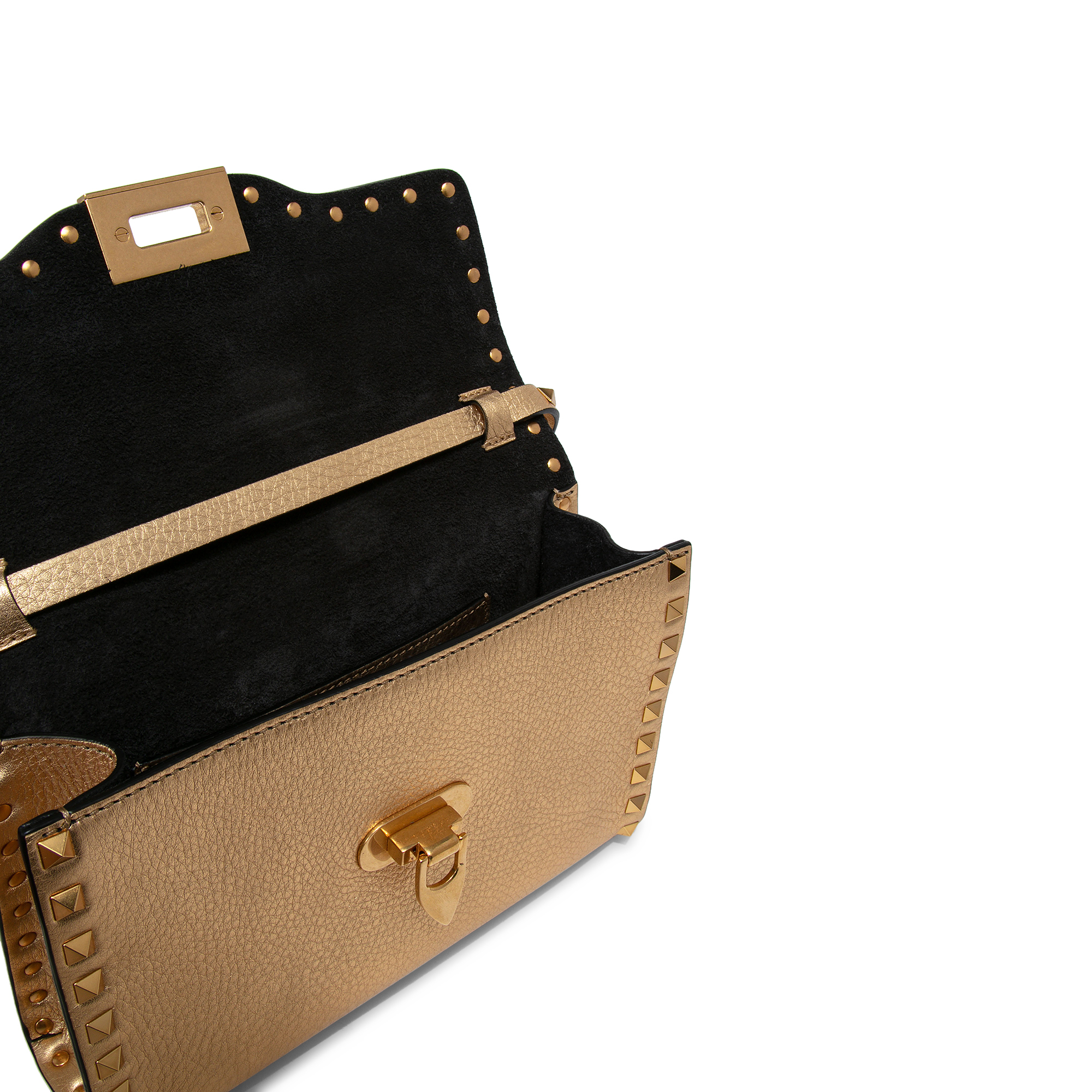 

Rockstud shoulder bag, Gold