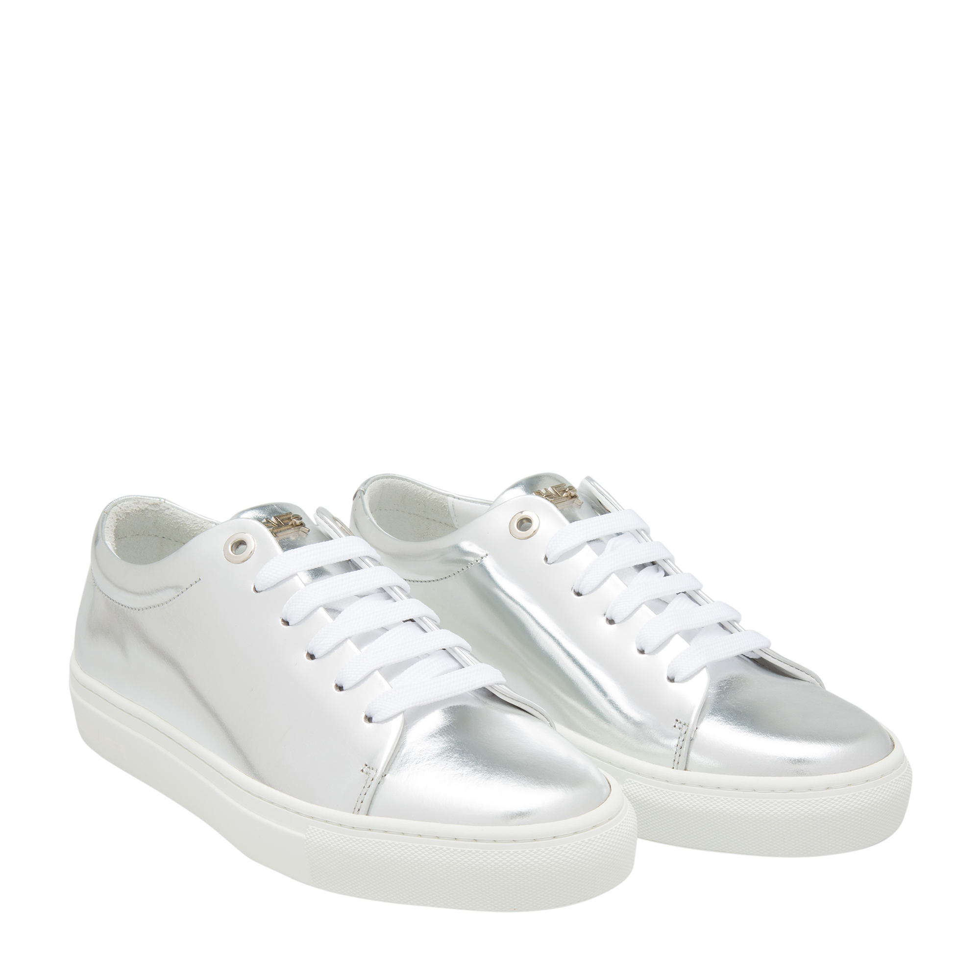 

Leather sneakers, Silver