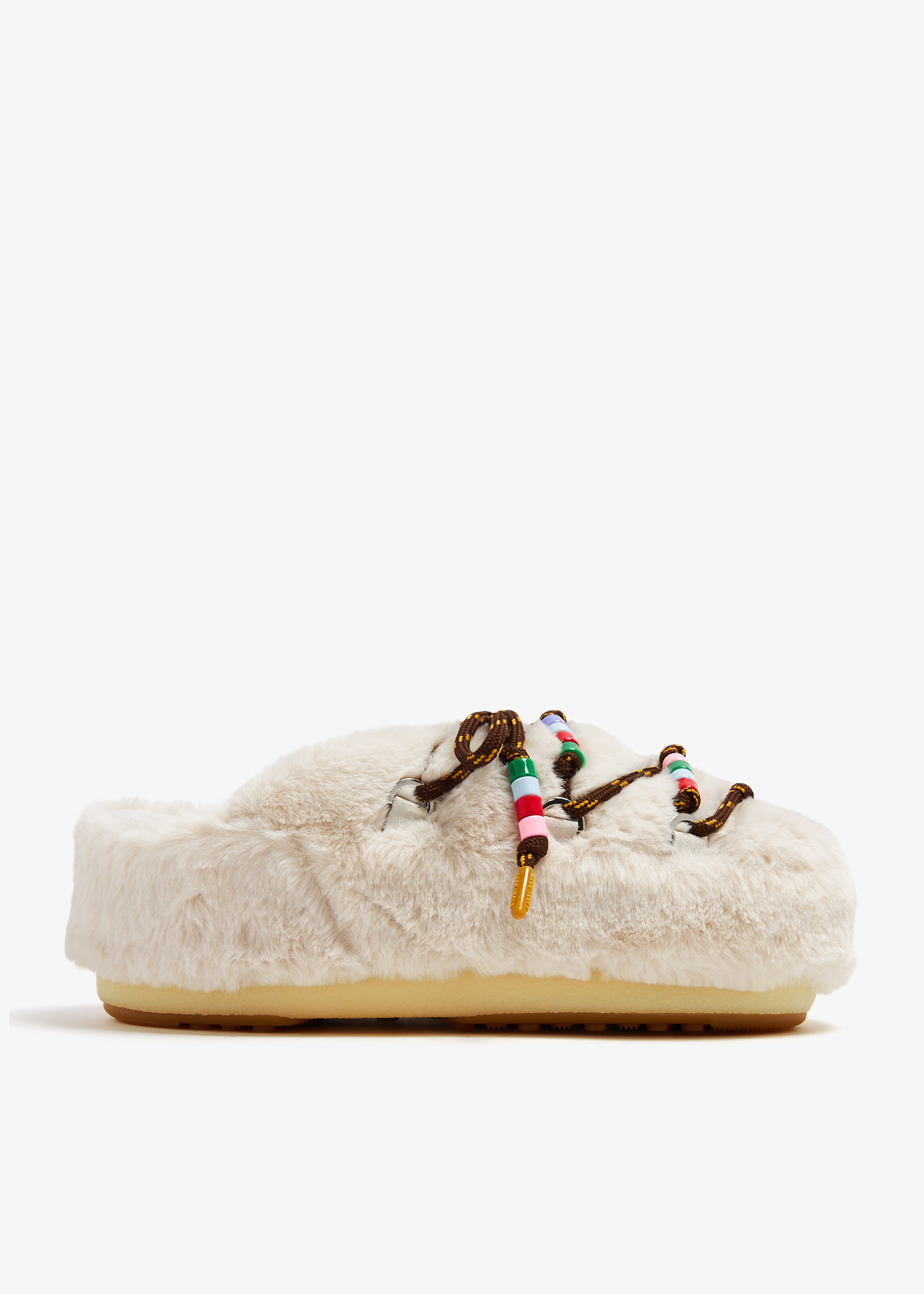 

Icon shearling mules, Beige