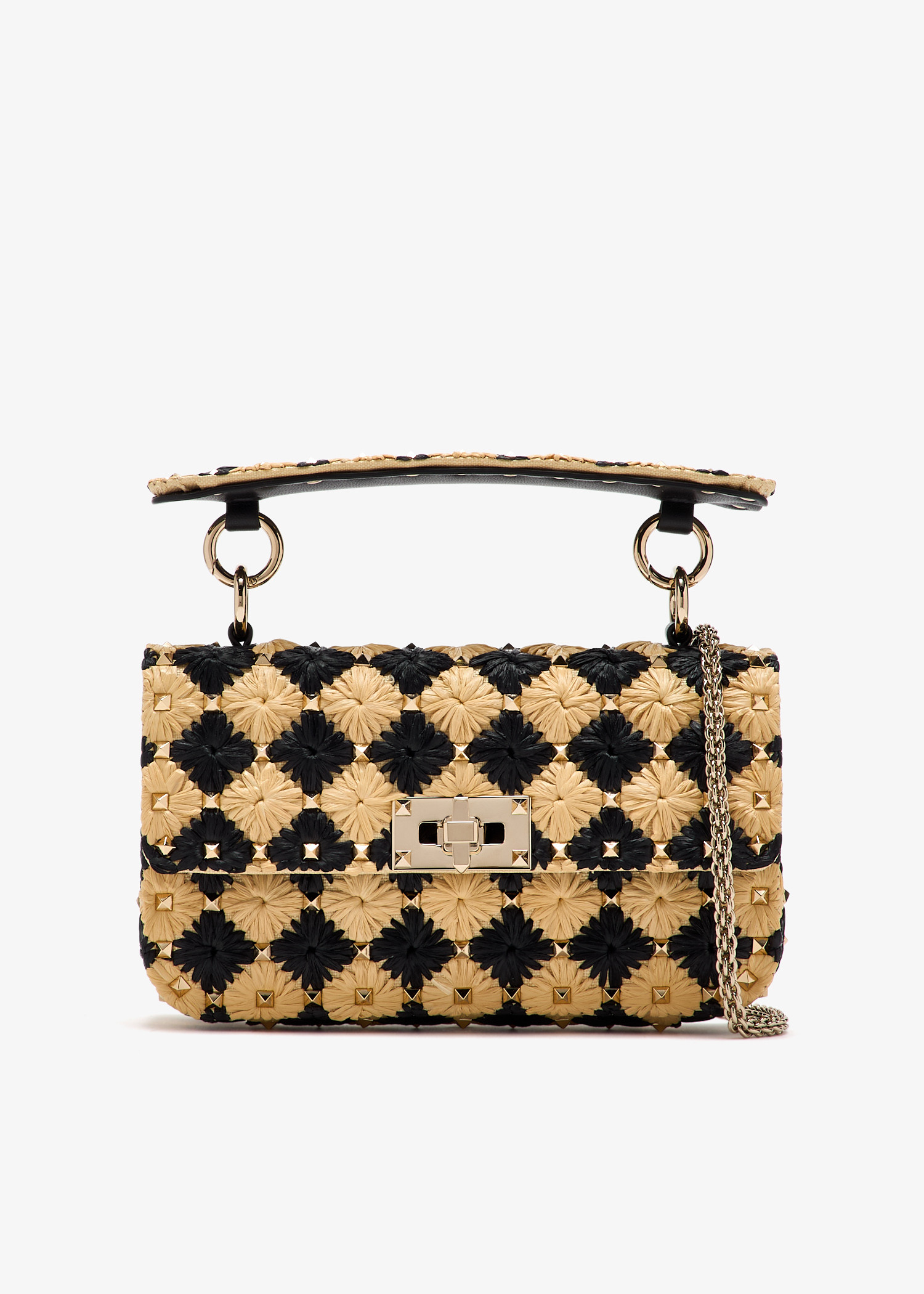 

Rockstud Spike small shoulder bag, Beige