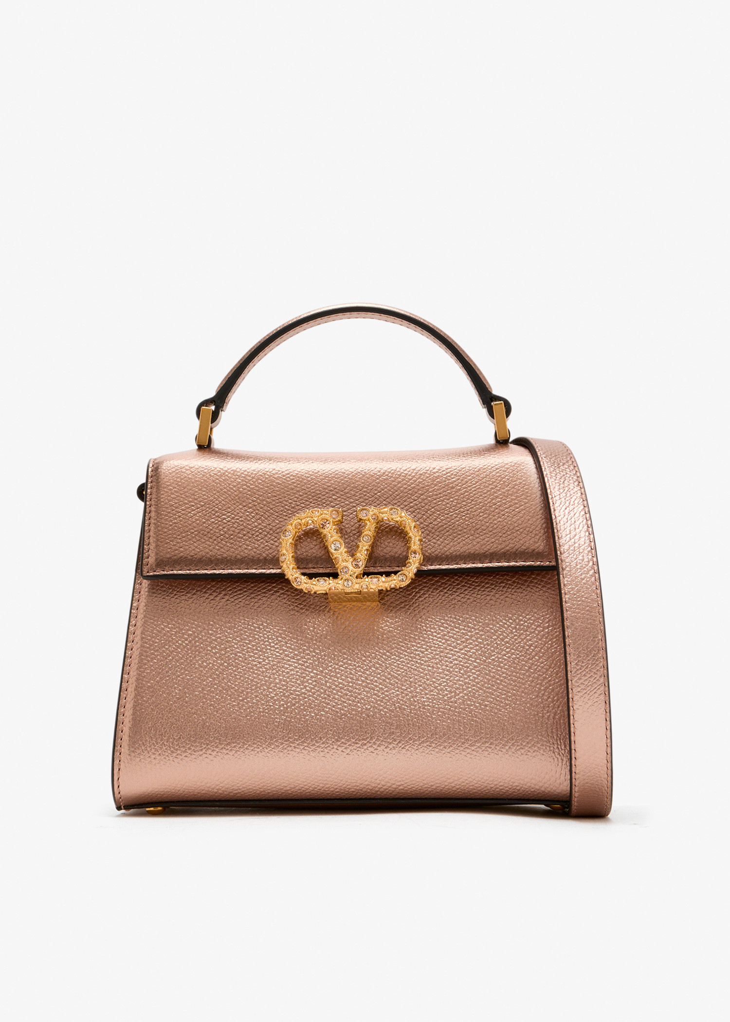 

VSling top handle bag, Rose gold