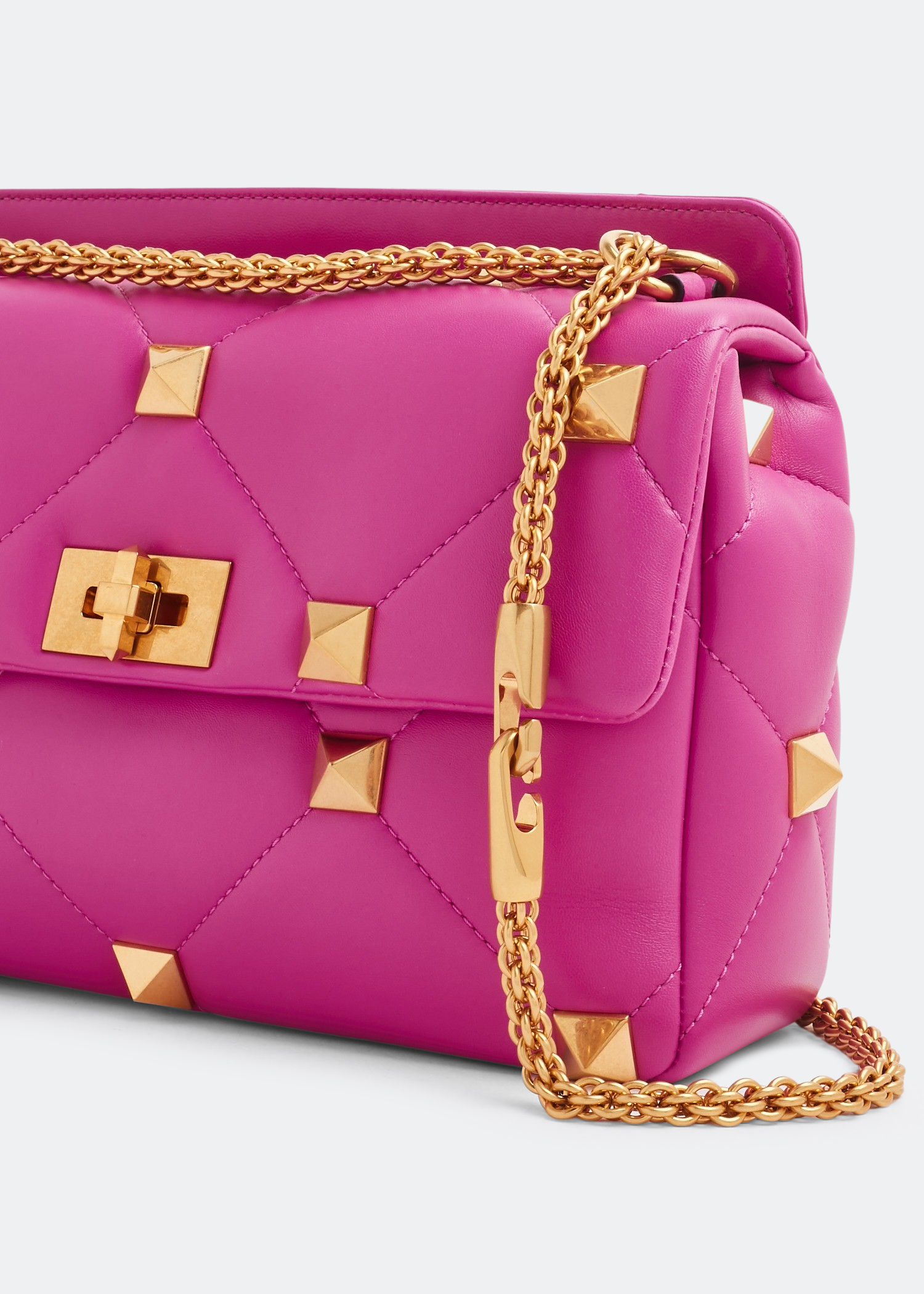 

Roman Stud large shoulder bag, Pink