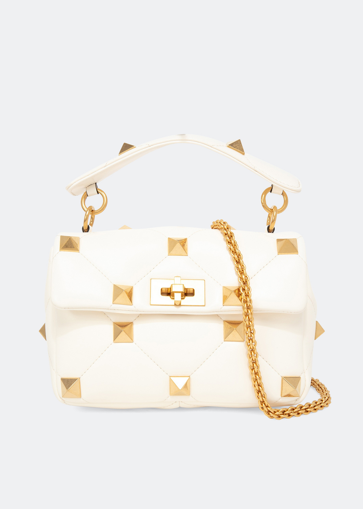 

Roman Stud shoulder bag, White