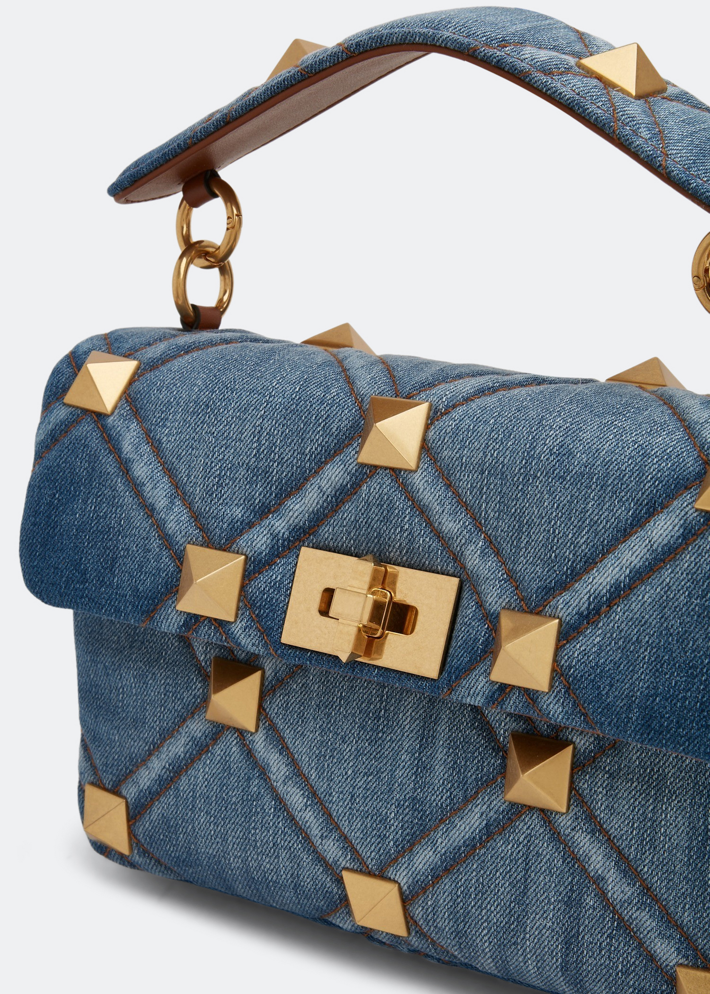 

Roman Stud medium shoulder bag, Blue