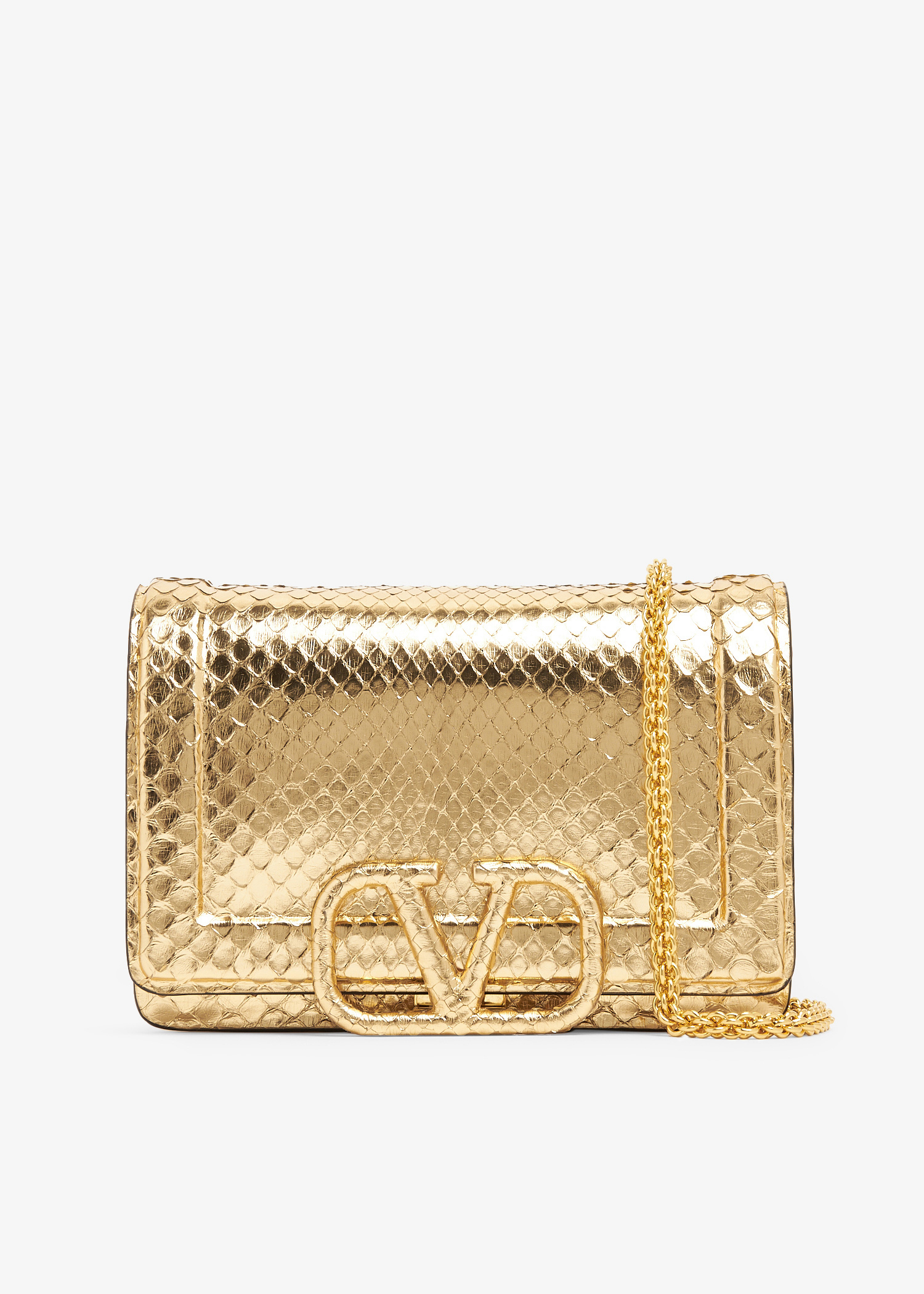 

VLogo Signature evening bag, Gold