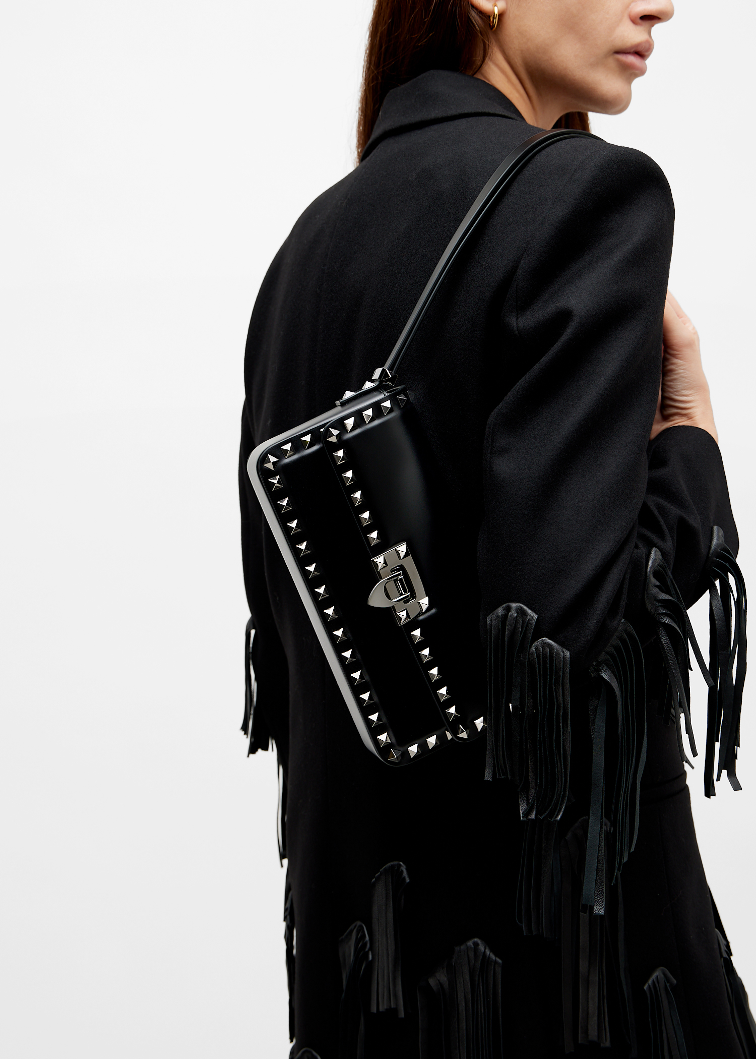 

Rockstud23 East-West shoulder bag, Black