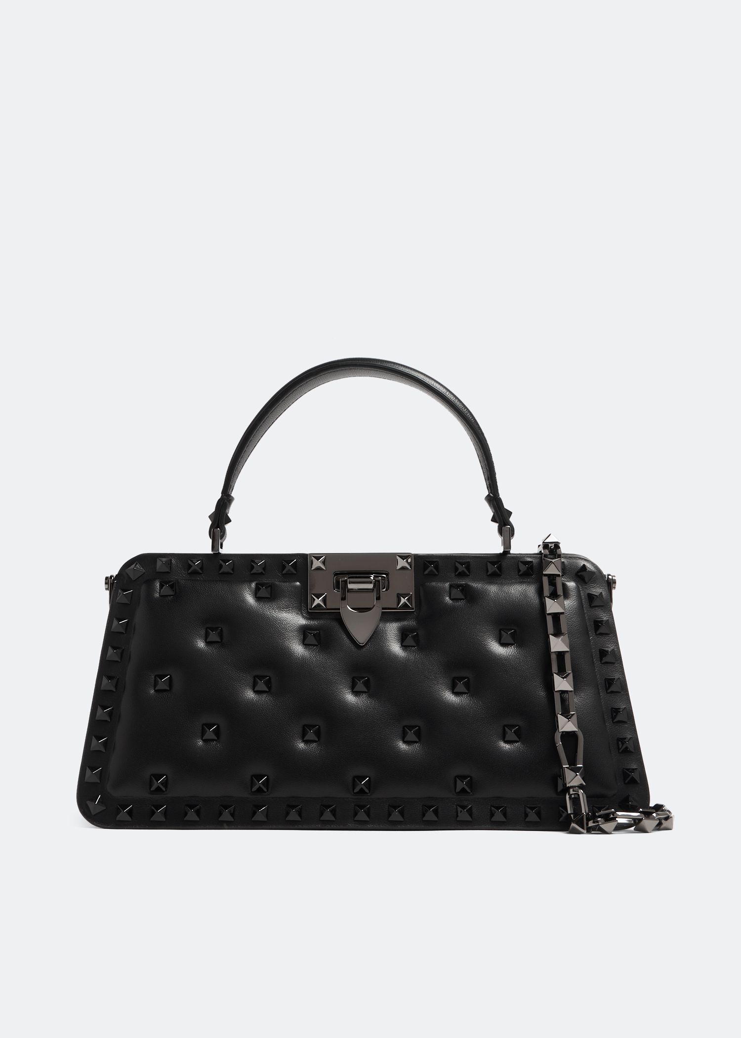 

Rockstud padded handbag, Black