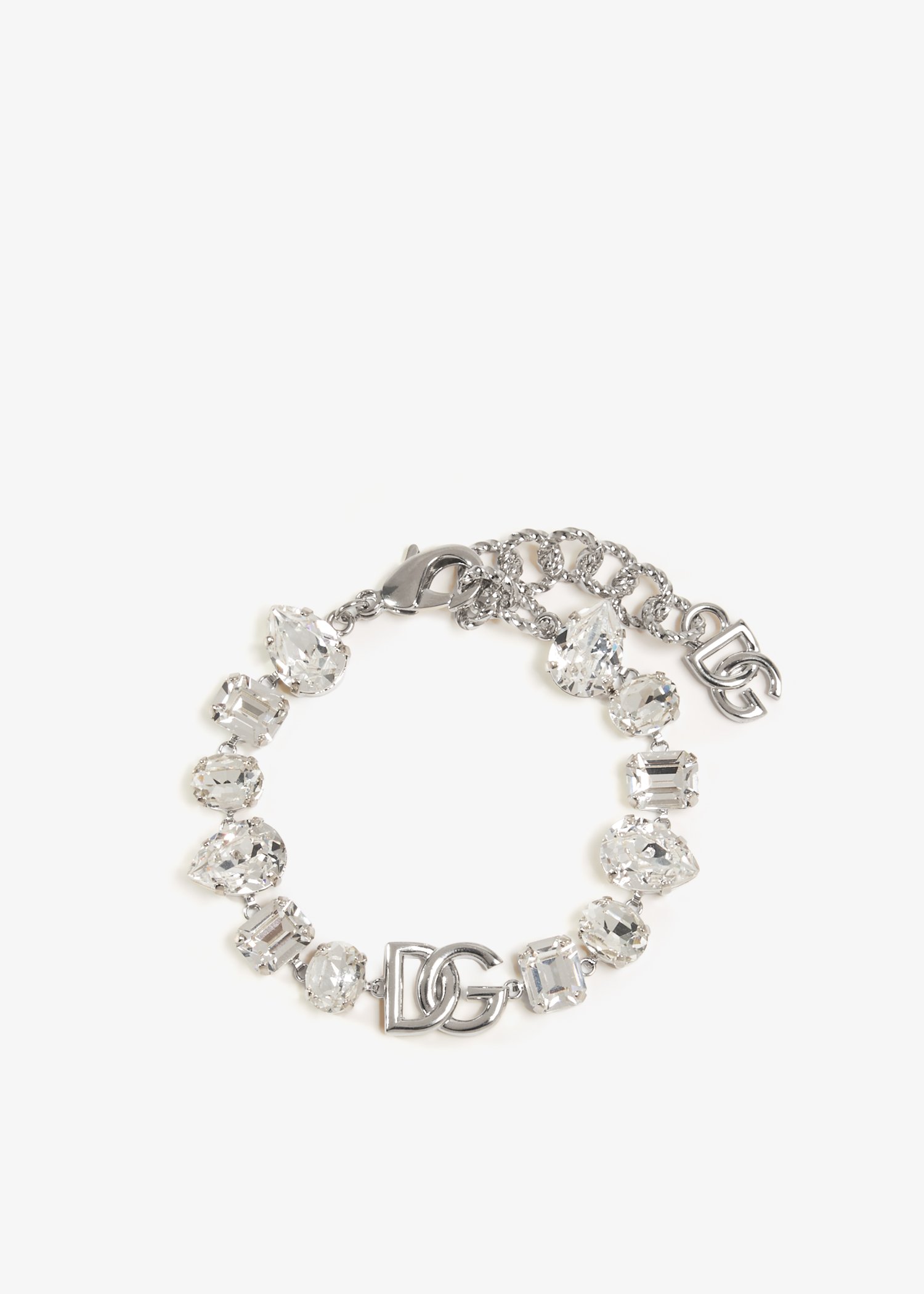 

DG logo rhinestones bracelet, Silver