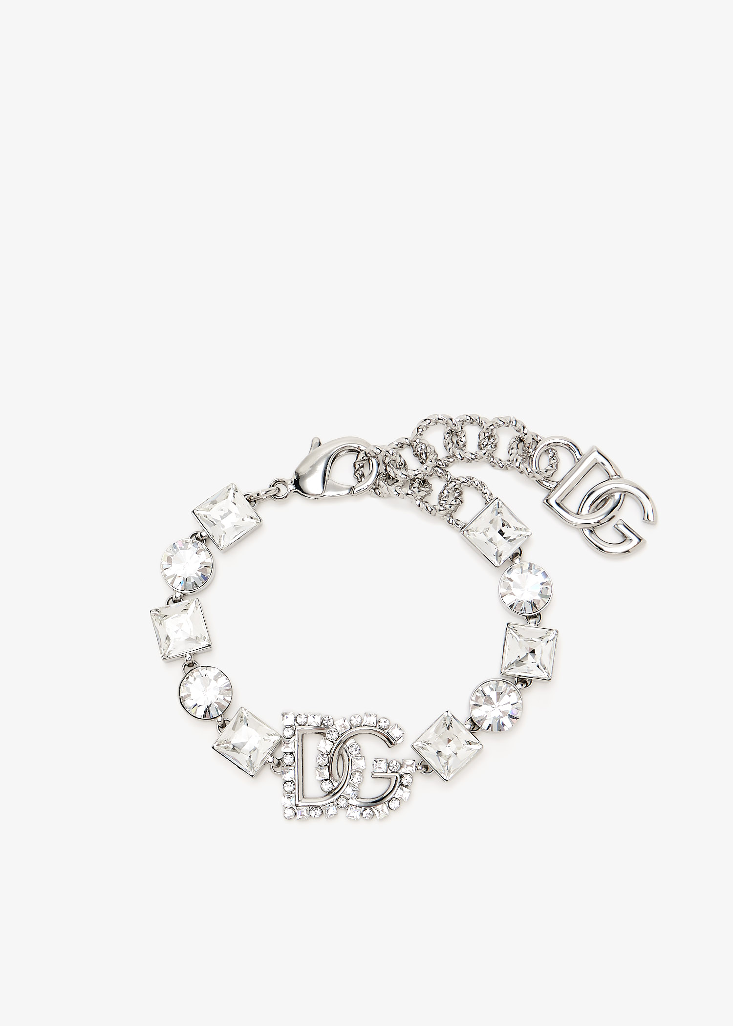 

DG Logo rhinestone bracelet, Silver