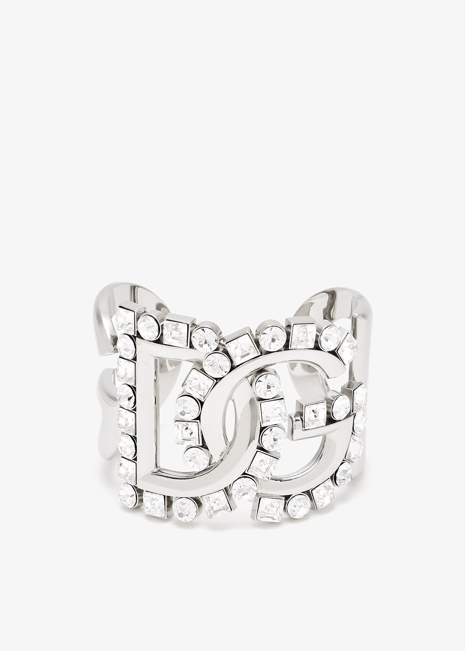 

DG Rhinestone maxi cuff bracelet, Silver
