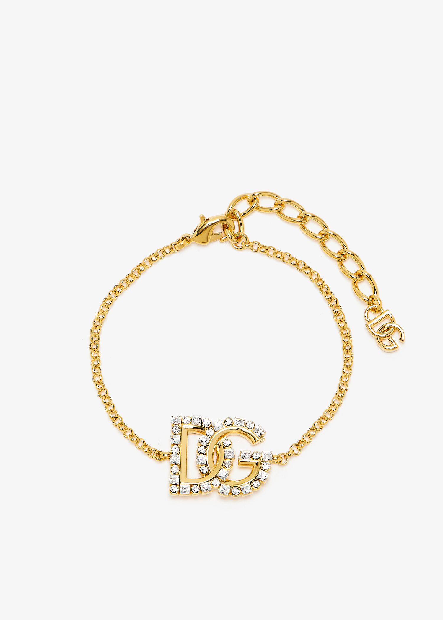 

DG logo fine link bracelet, Gold