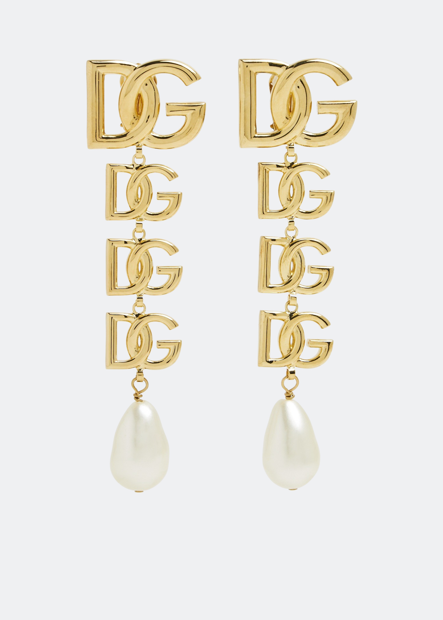 

DG clip-on earrings, Gold