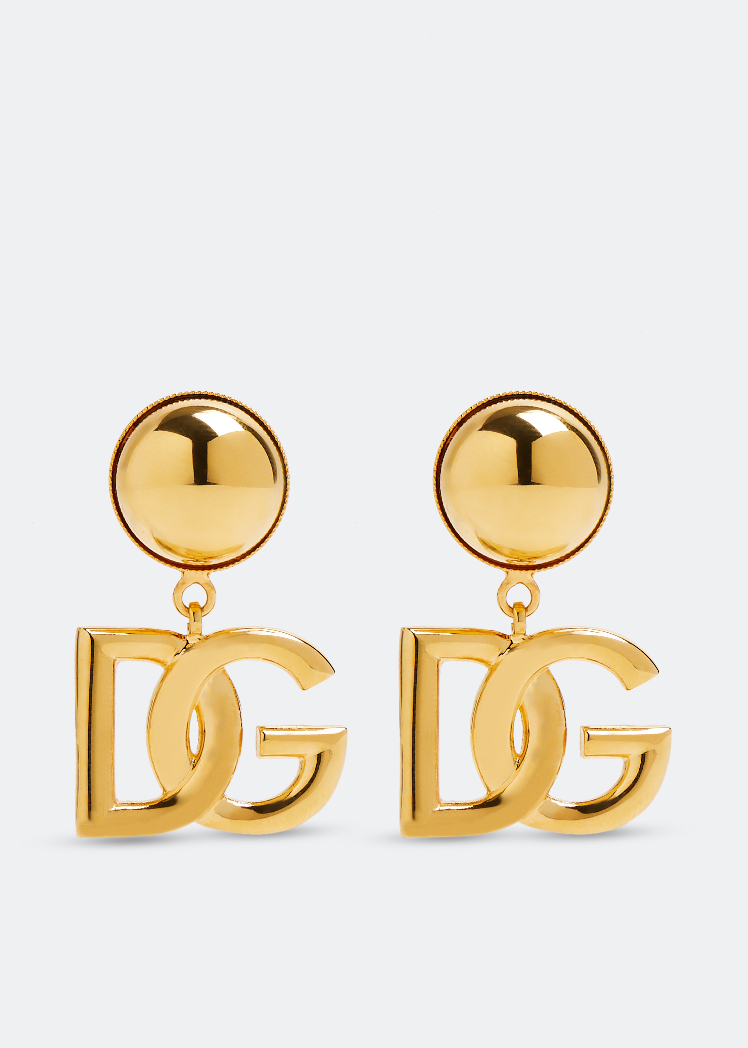 

DG logo clip-on earrings, Gold