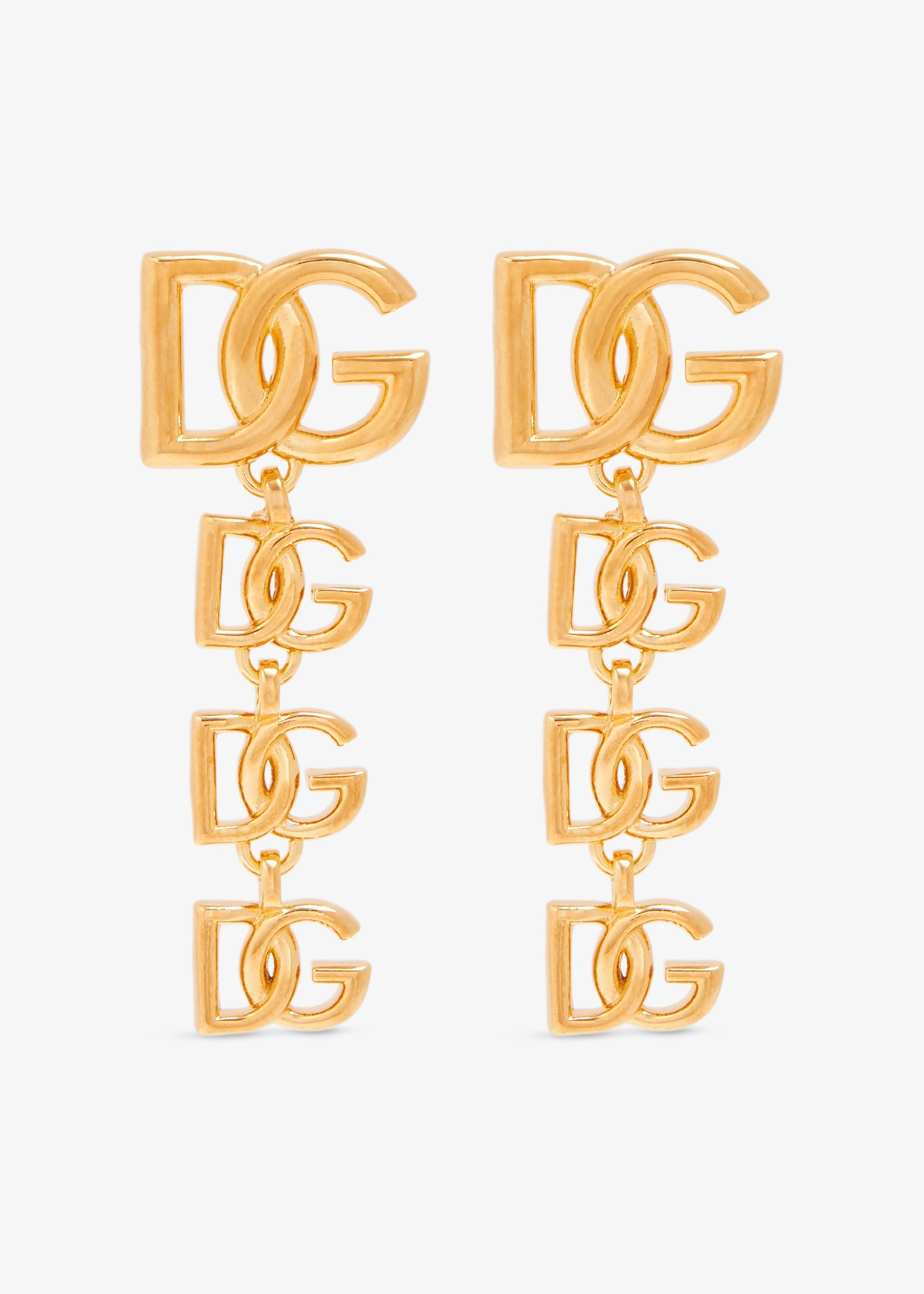 

DG logo drop earrings, Gold