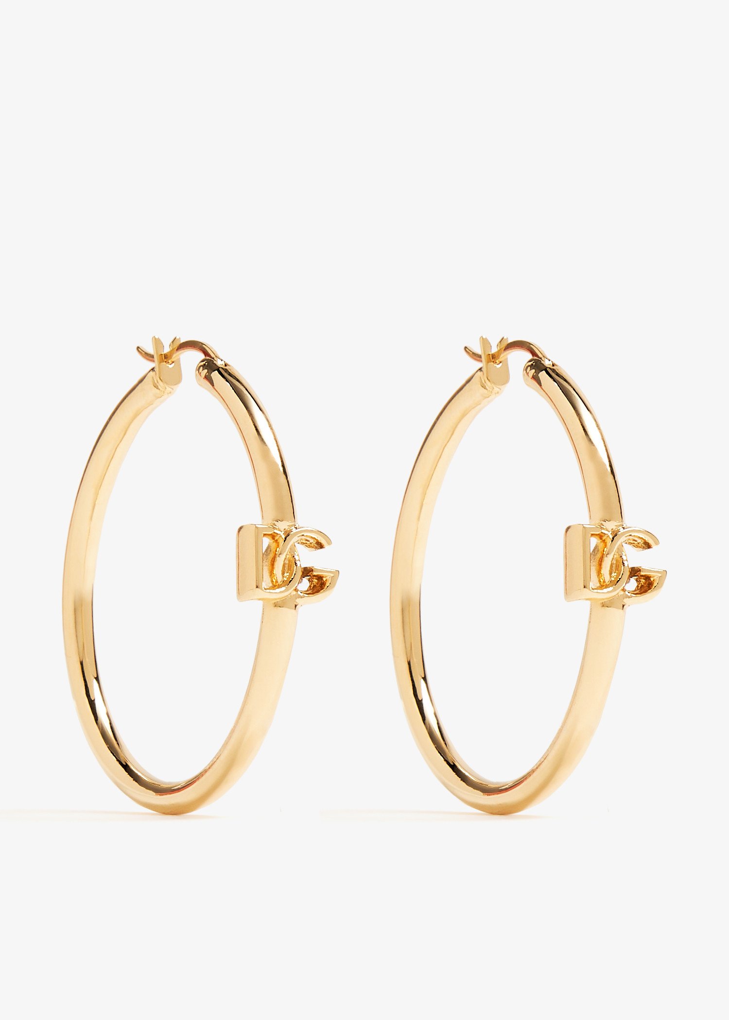 

DG logo Creole earrings, Gold