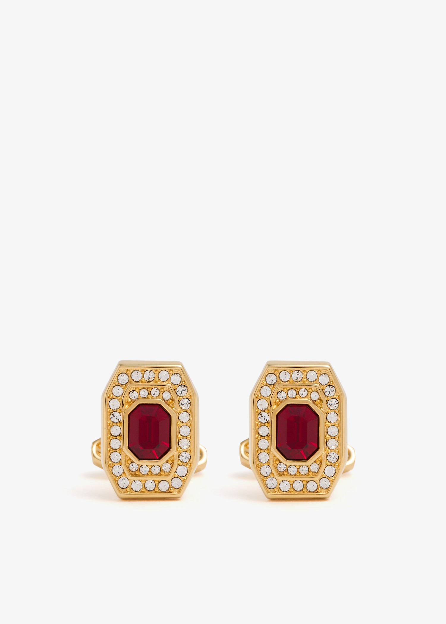 

Rhinestone cufflinks, Gold