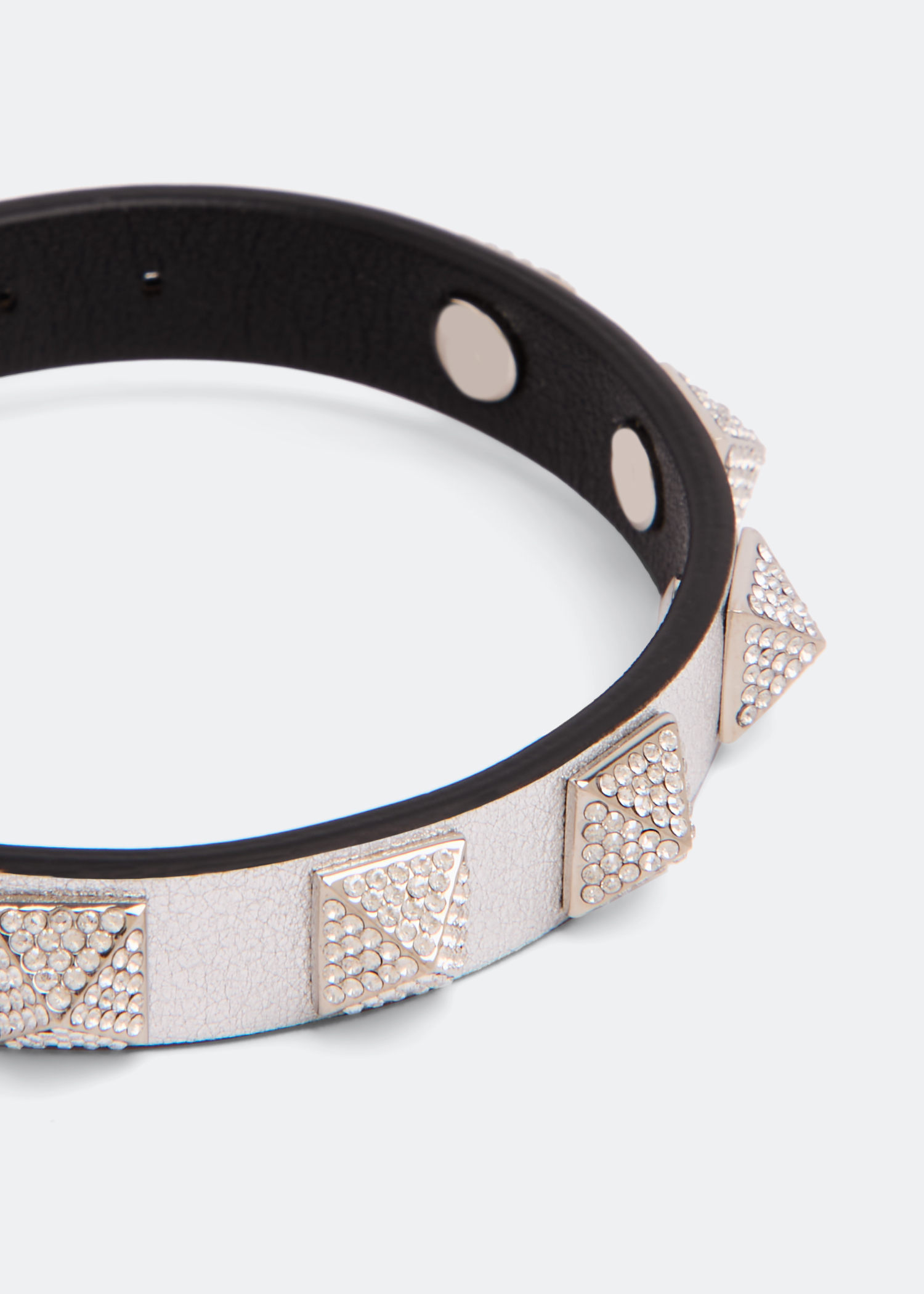 

Rockstud crystal bracelet, Silver