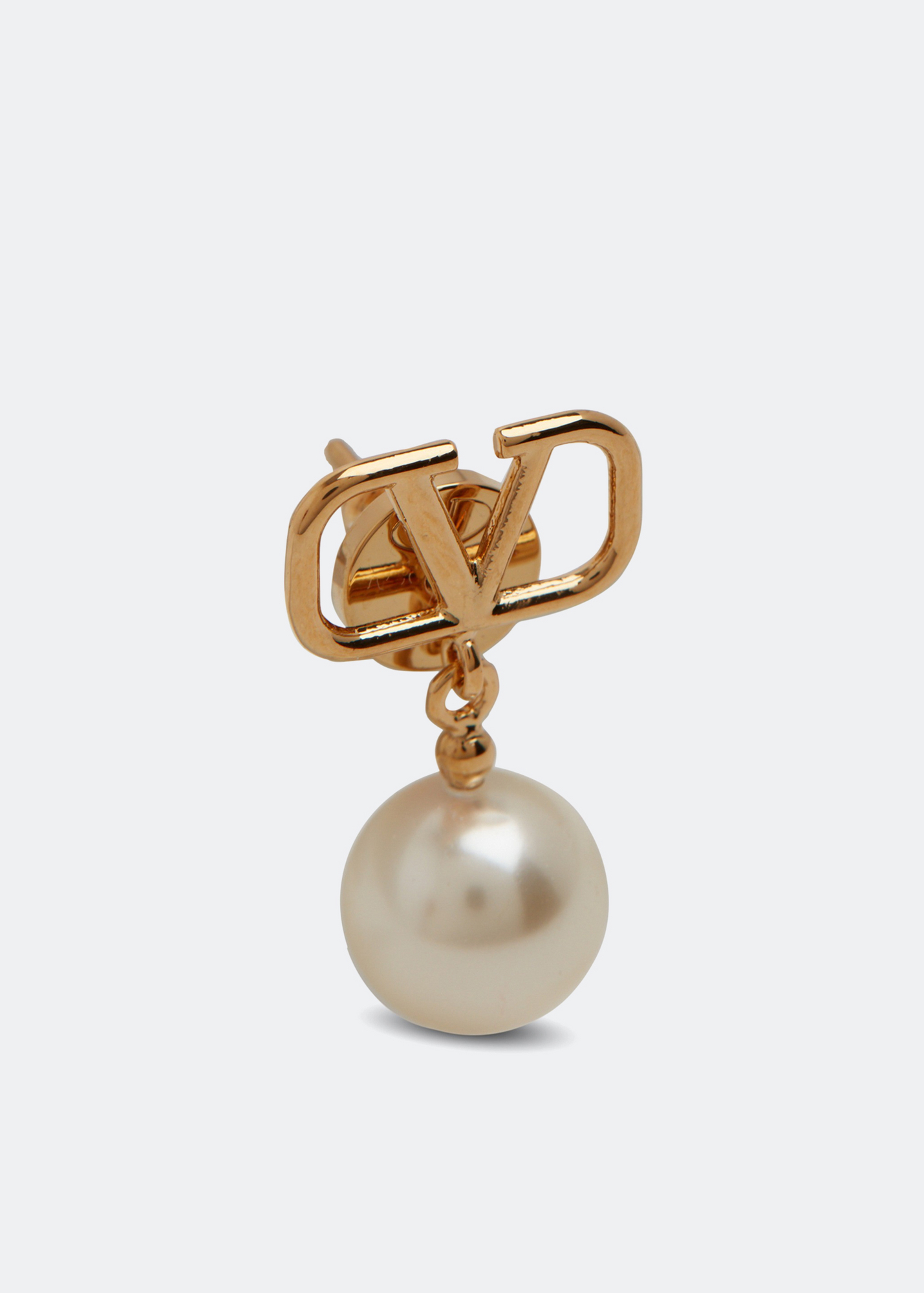 

VLogo Signature pearl earrings, Gold