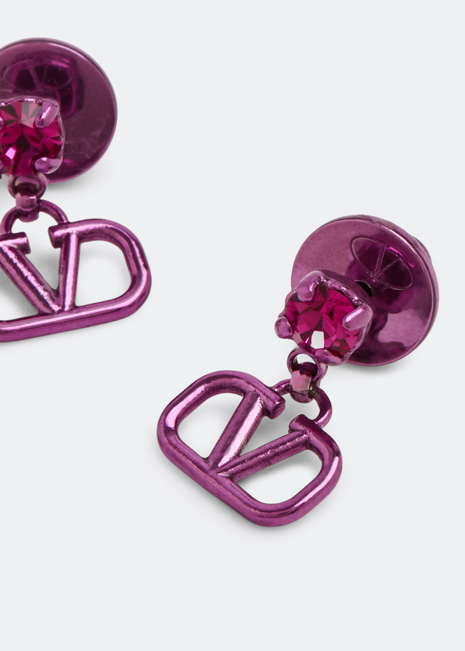 

VLogo Signature strass earrings, Pink