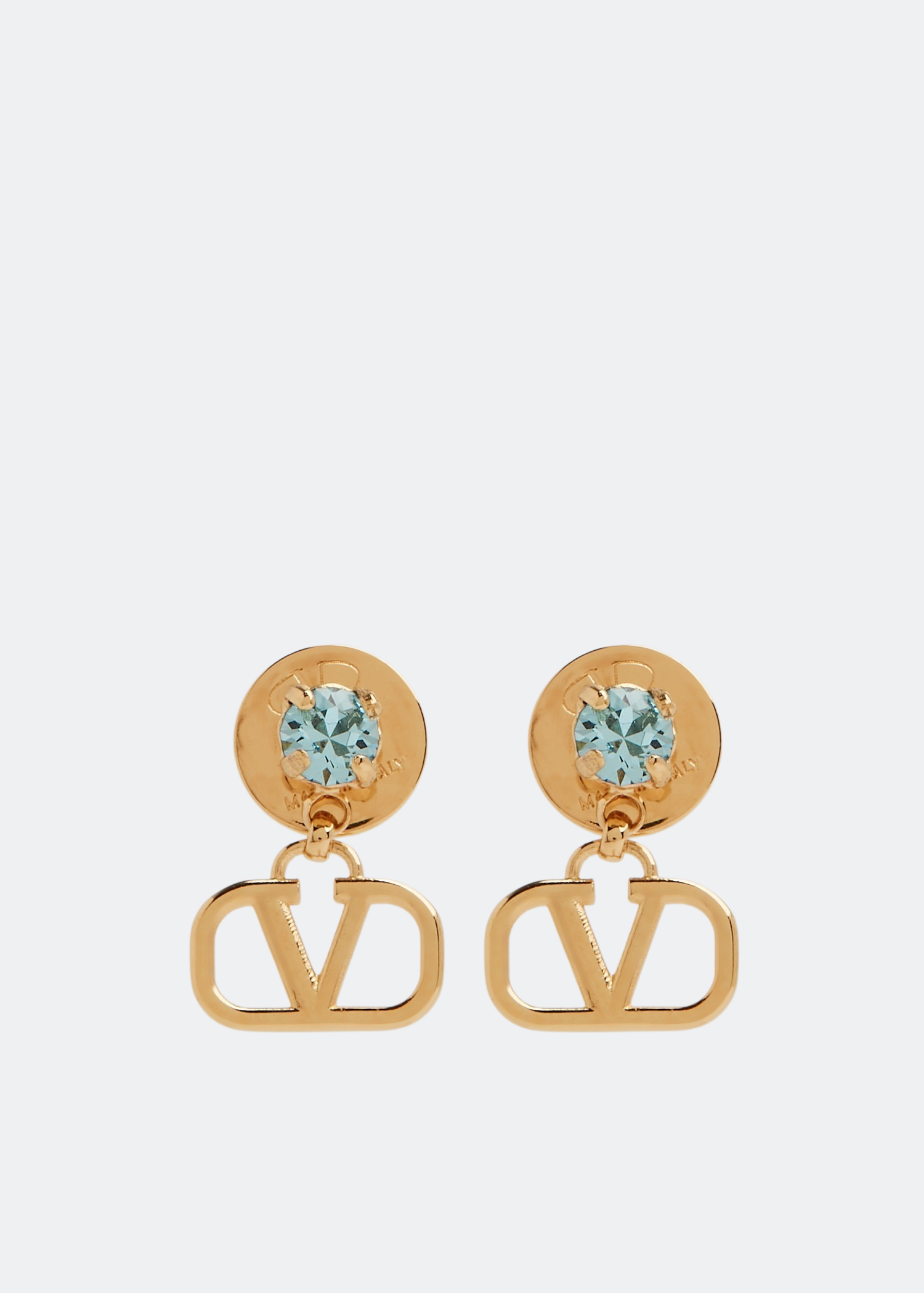 

VLogo Signature strass earrings, Gold