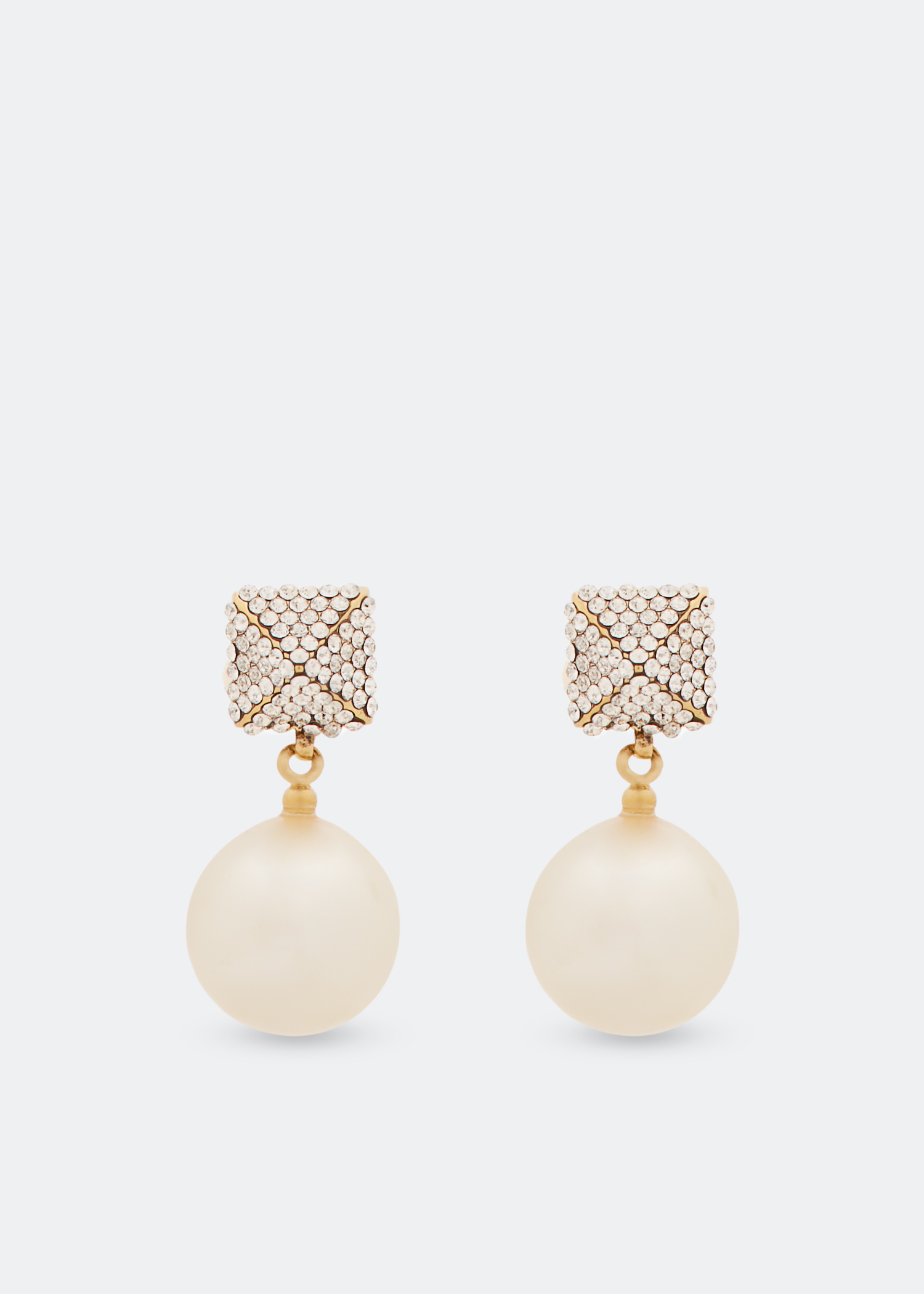 

Rockstud pearl earrings, Gold