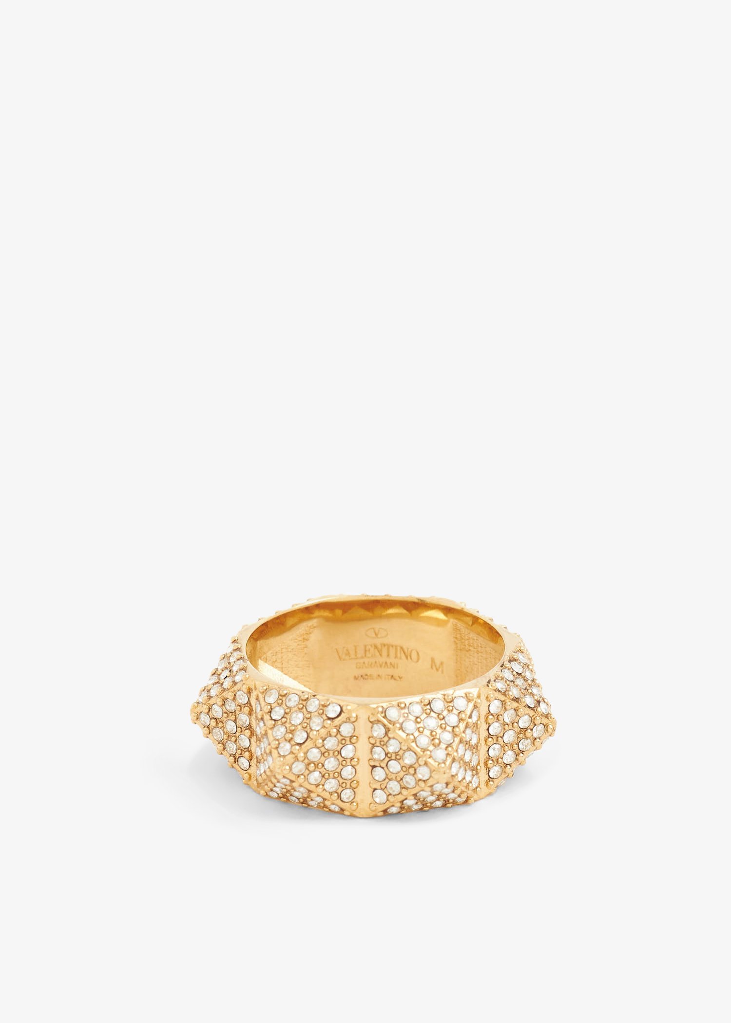 

Rockstud metal ring, Gold