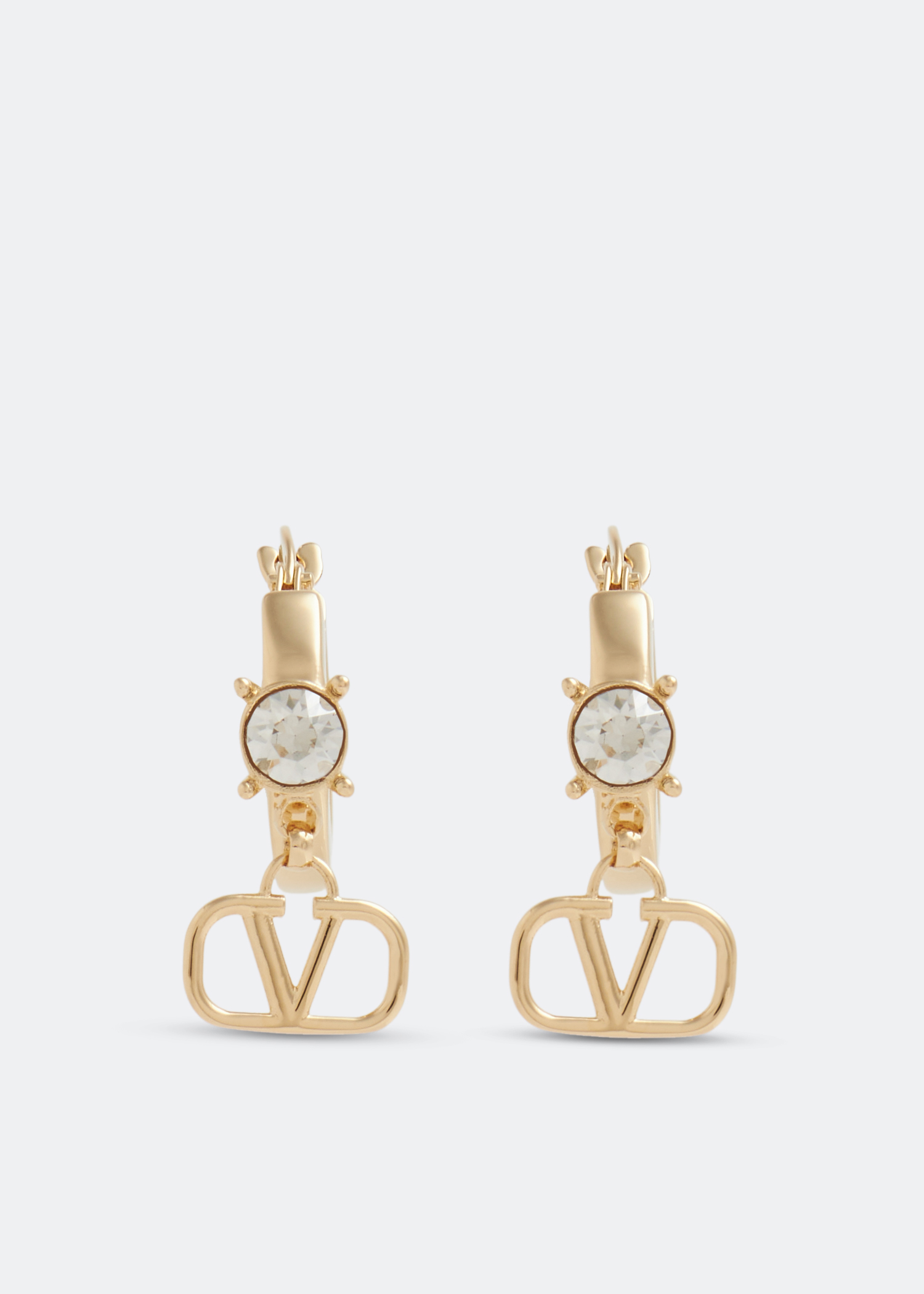 

Mini VLogo Signature earrings, Gold