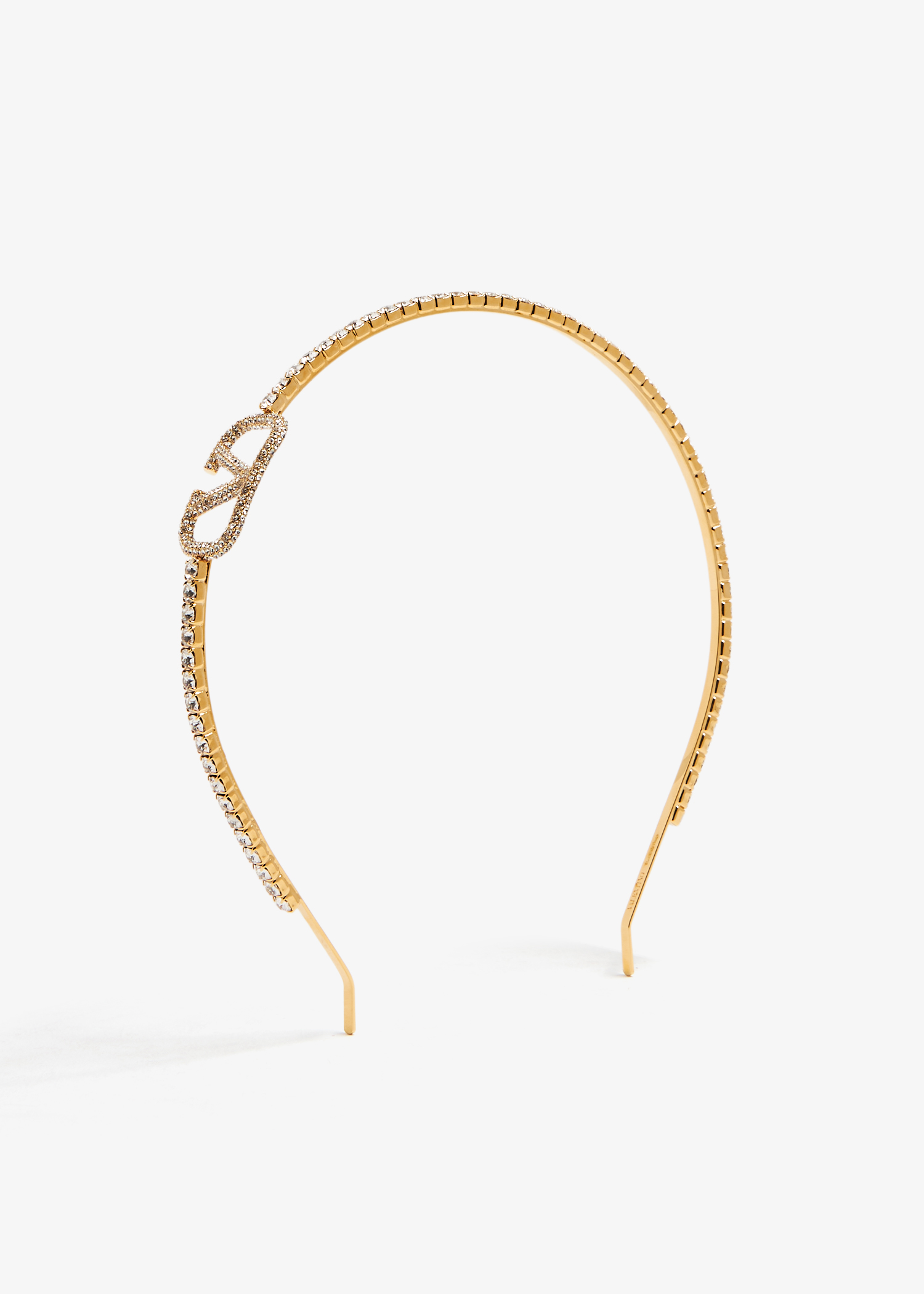 

VLogo Signature crystal headband, Gold