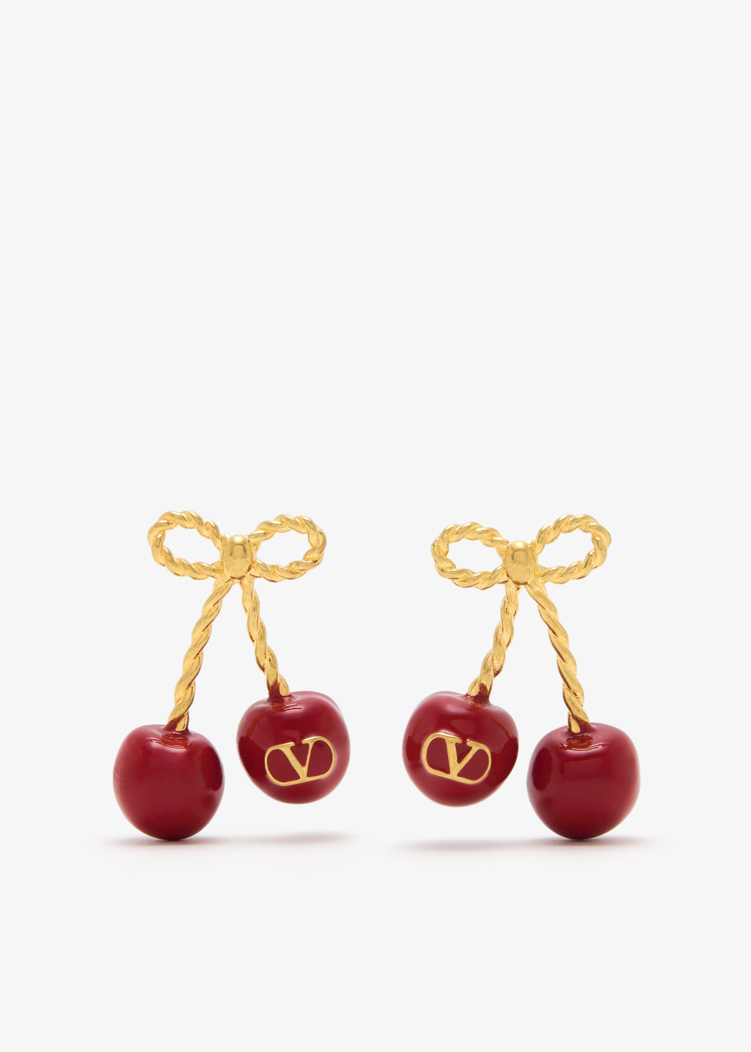 

Chez Valentino Cherryfic earrings, Gold
