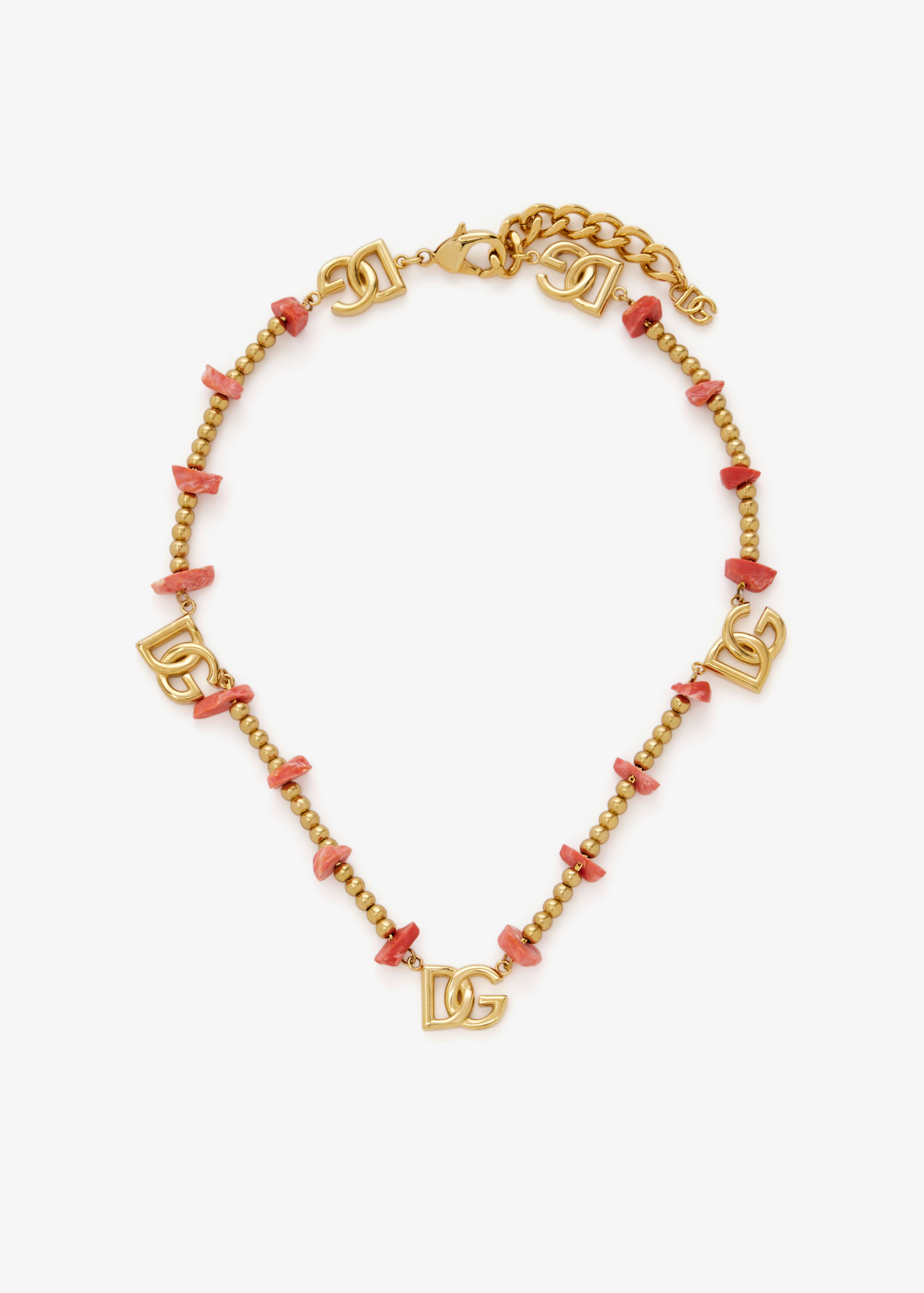 

Coral-embellished necklace, Gold