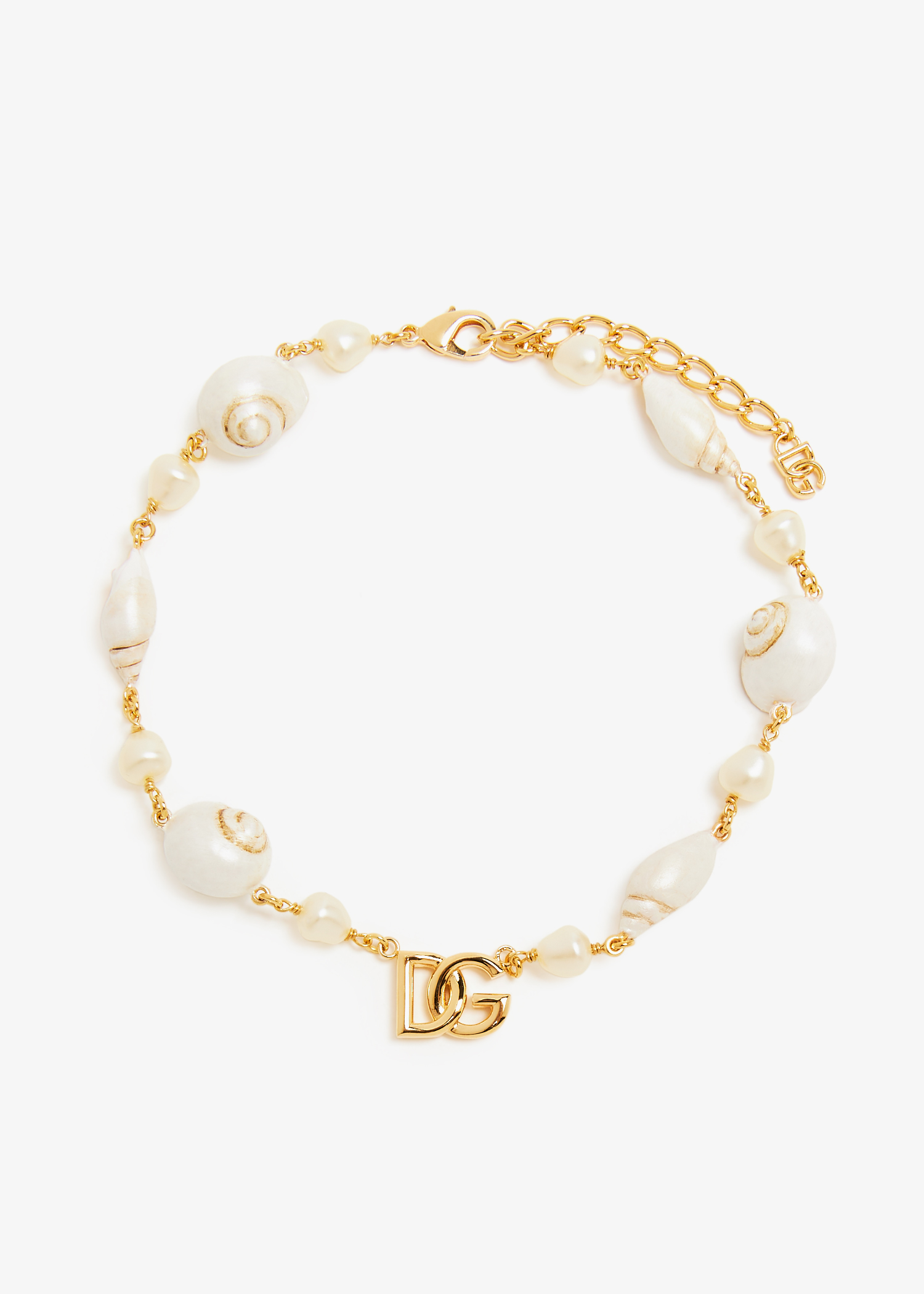 

DG logo shell necklace, Gold