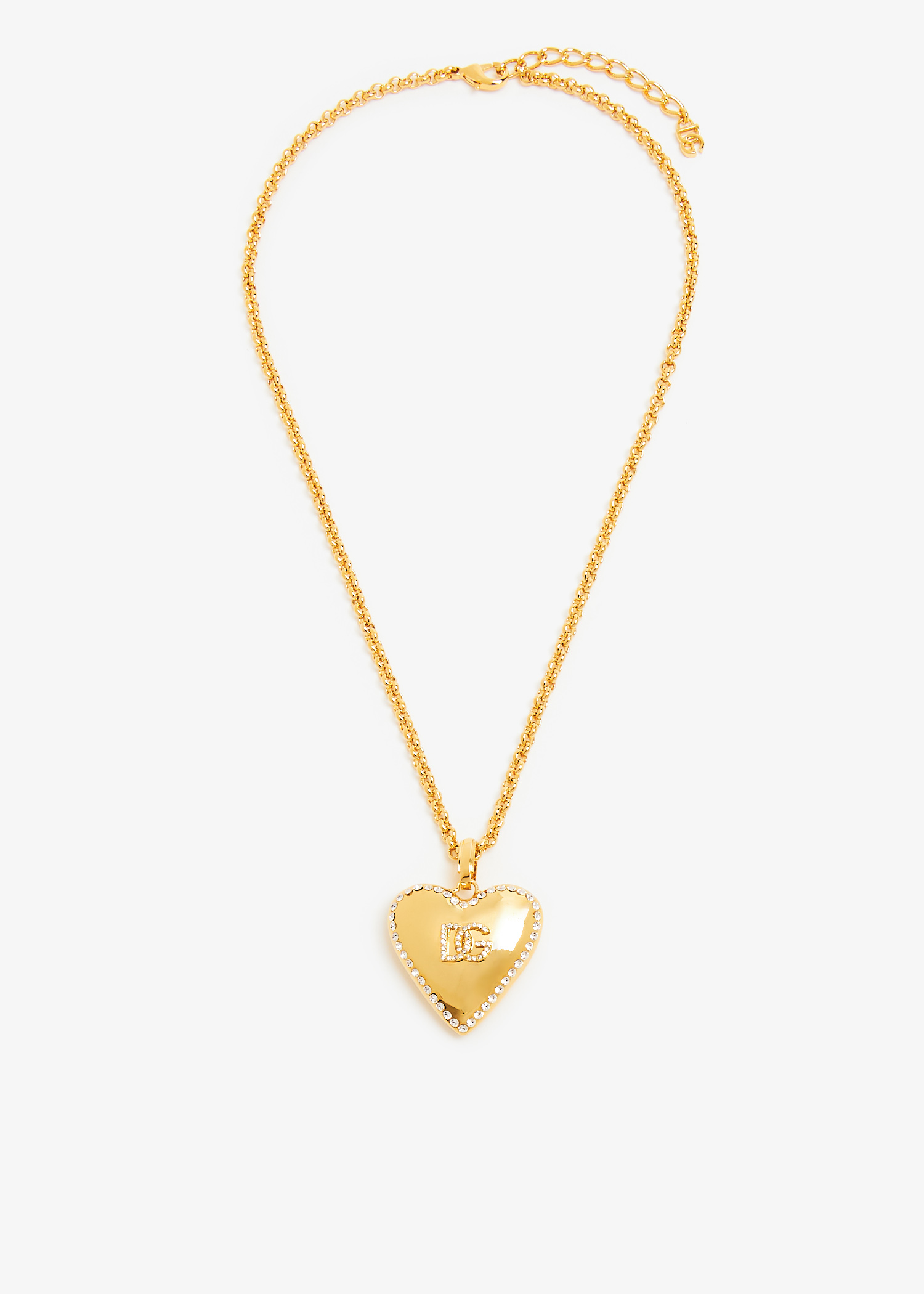 

DG crystal heart necklace, Gold