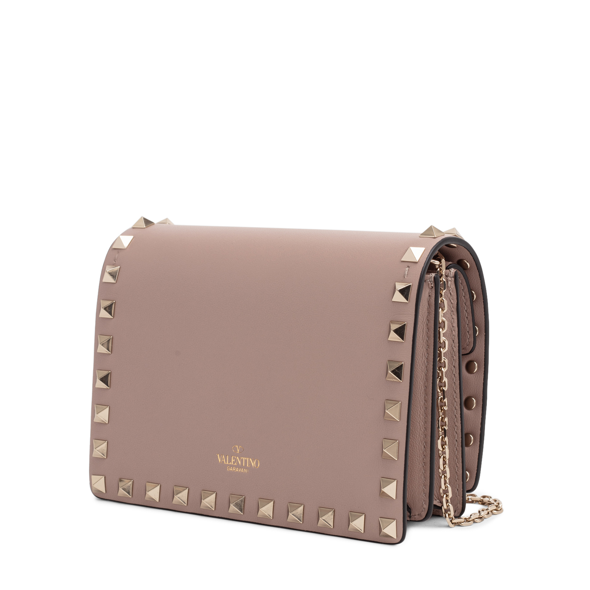 

Rockstud chain pouch, Pink