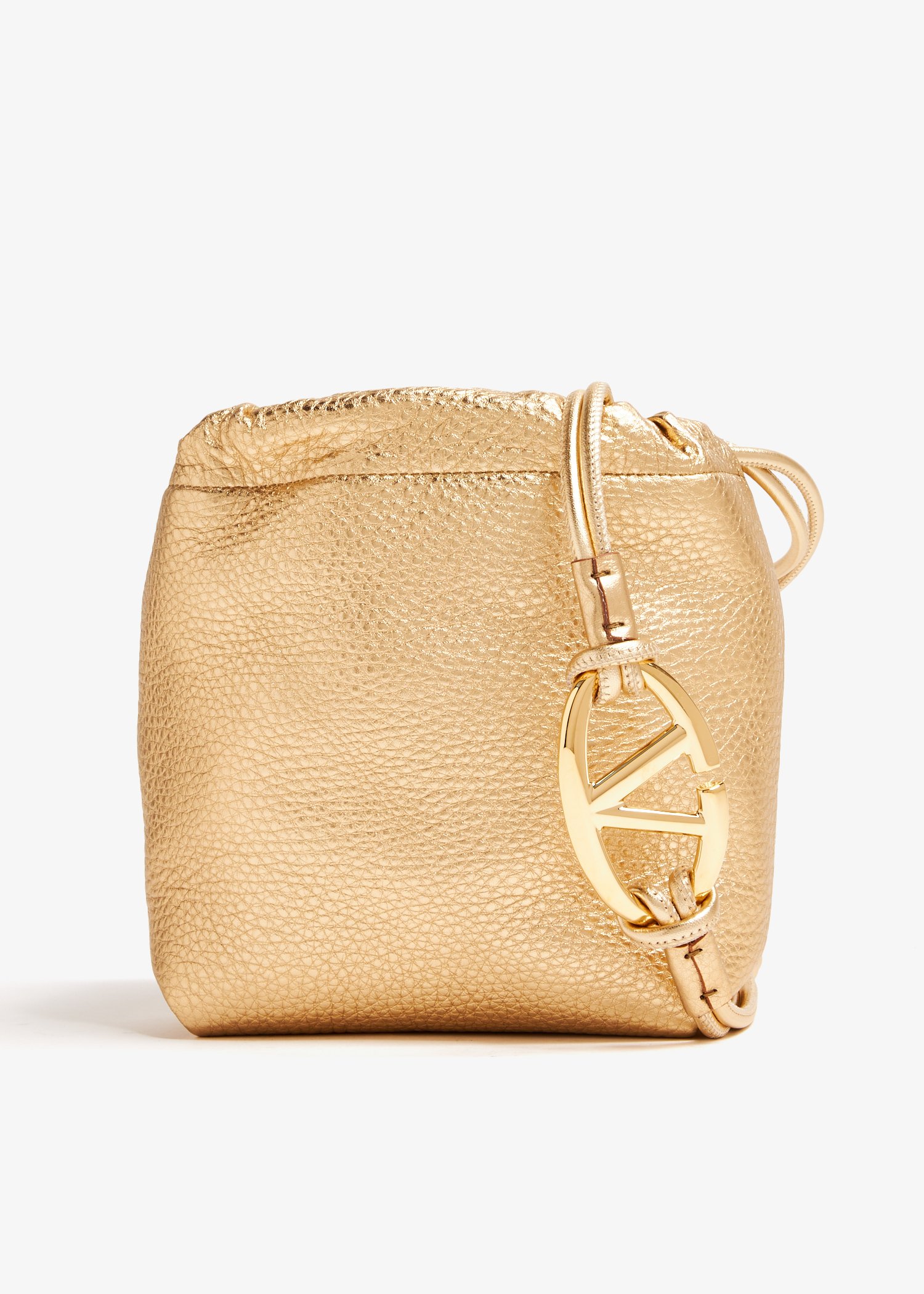 

VLogo Pouf mini bucket bag, Gold