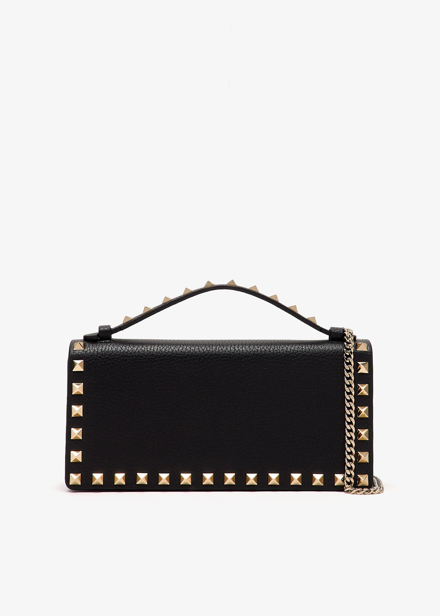 

Rockstud chain wallet, Black