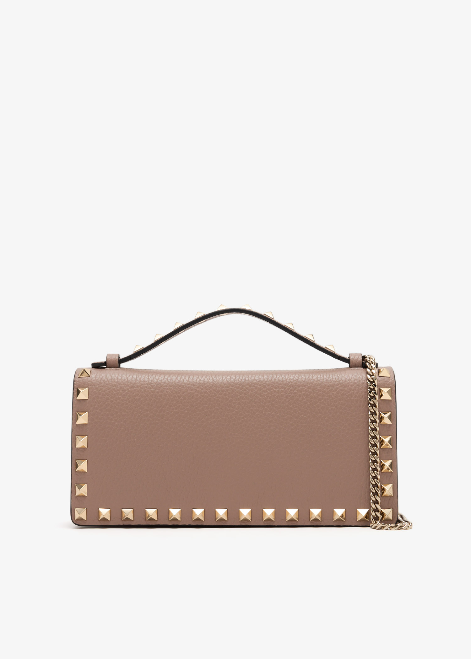 

Rockstud chain wallet, Beige